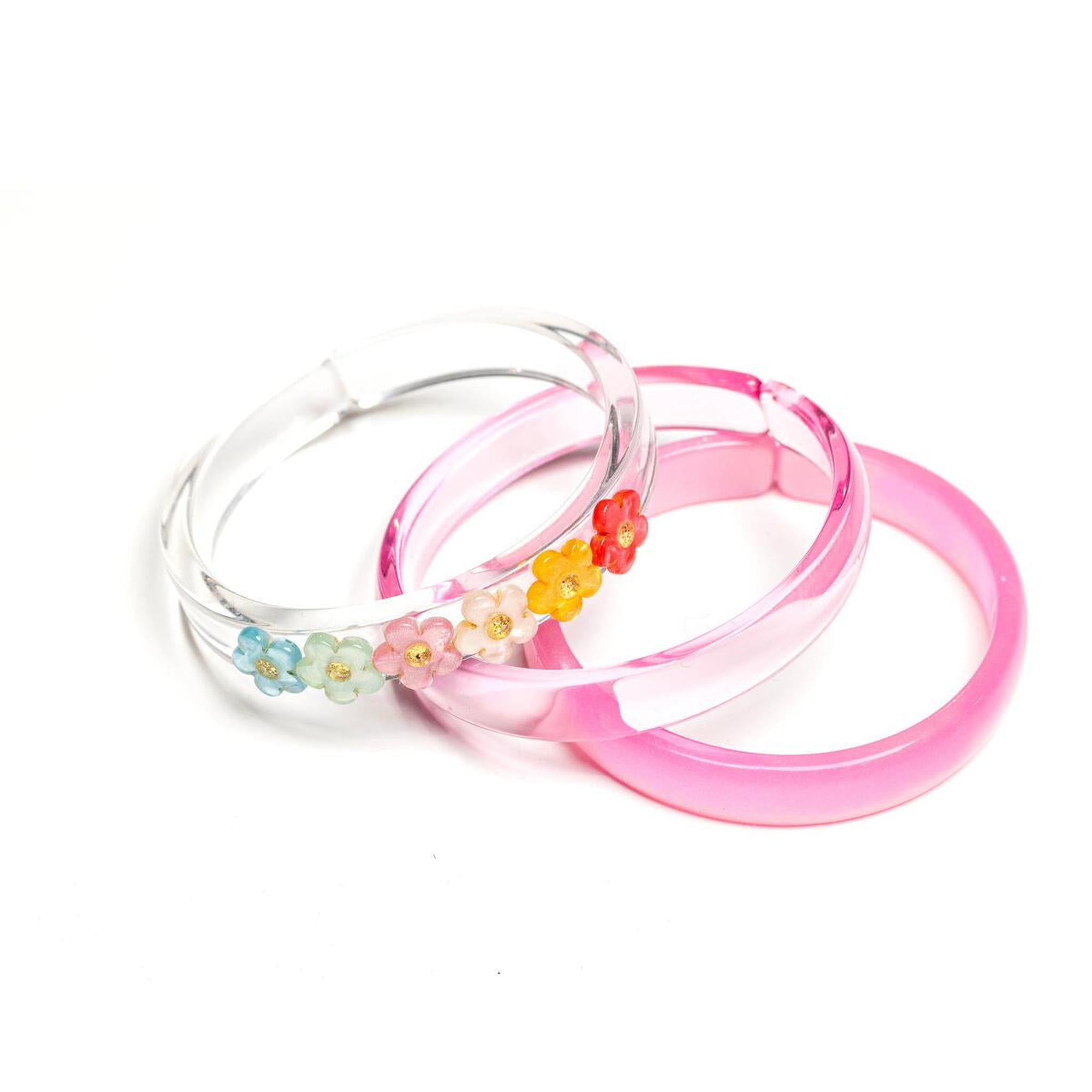 Vibrant Colors + Pink Bangle Set