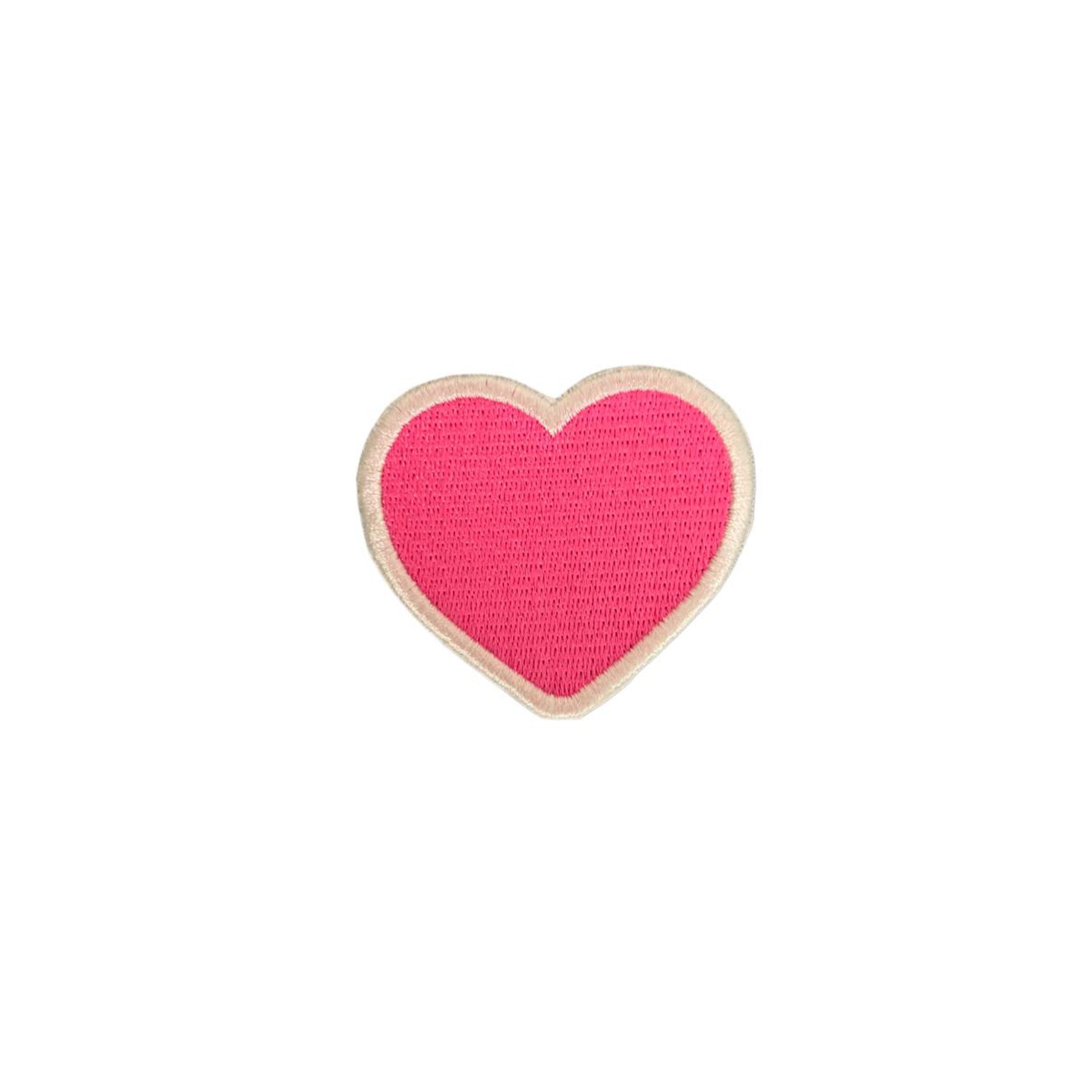 Solid Embroidered Heart Patch