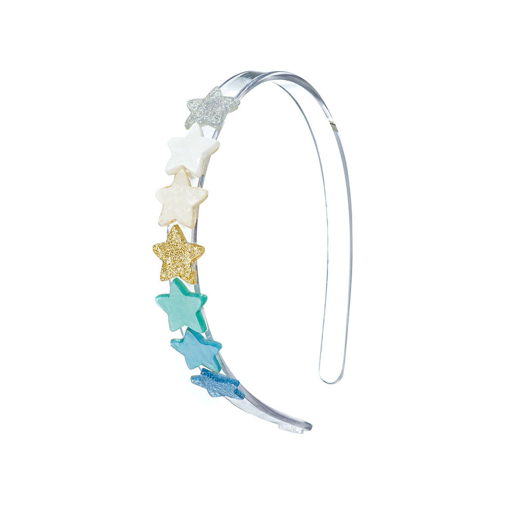Mini Stars Pearlized Blue NC Headband
