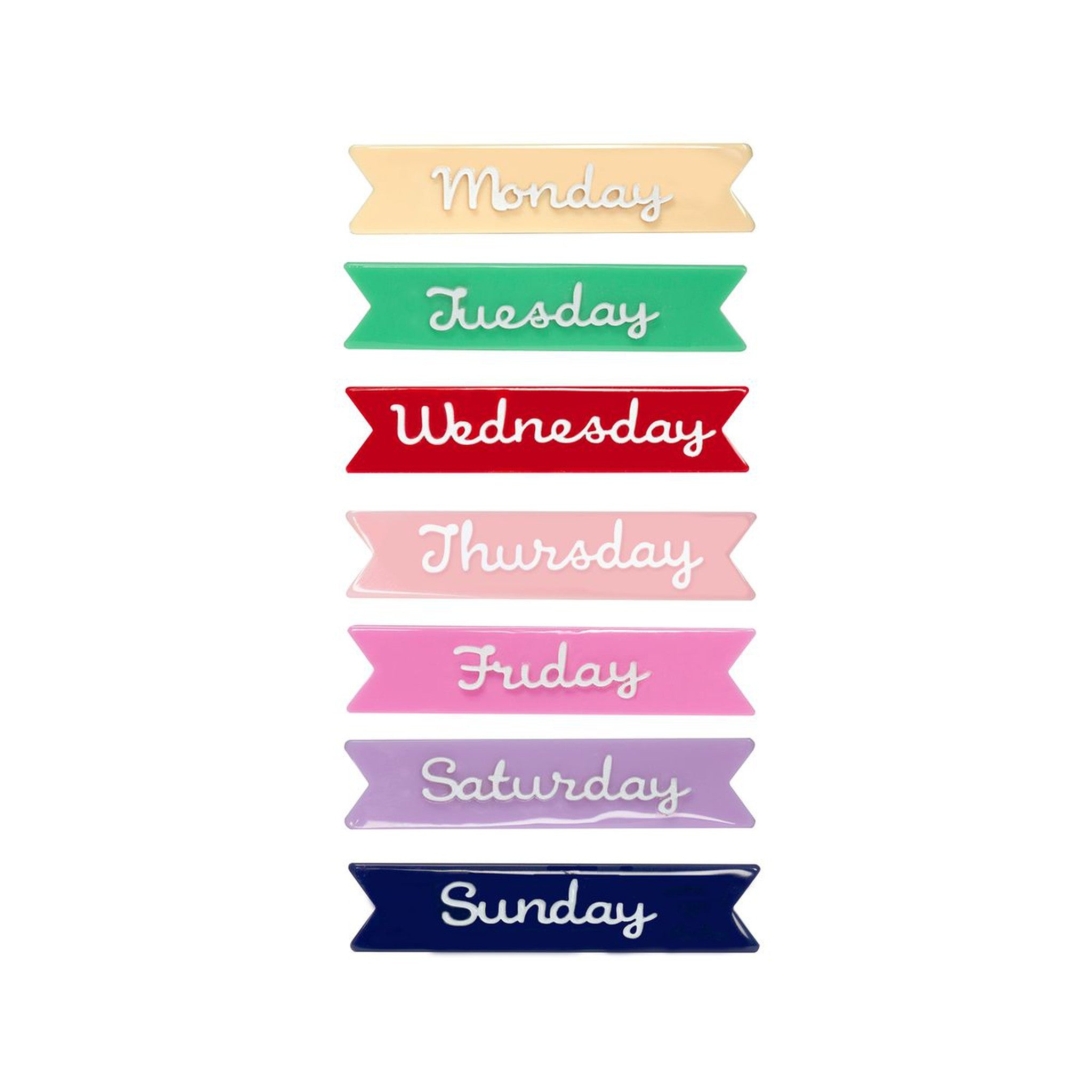 Days of the Week Hair Clips Set/7