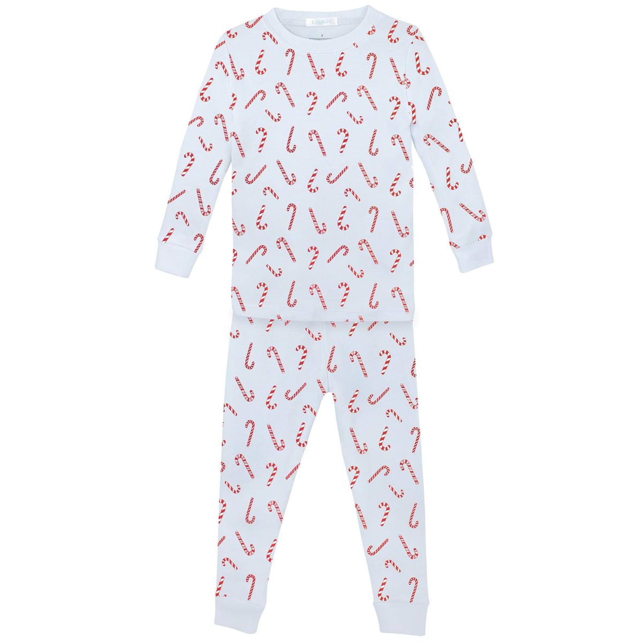 Blue Candy Cane Two Piece Pima PJ