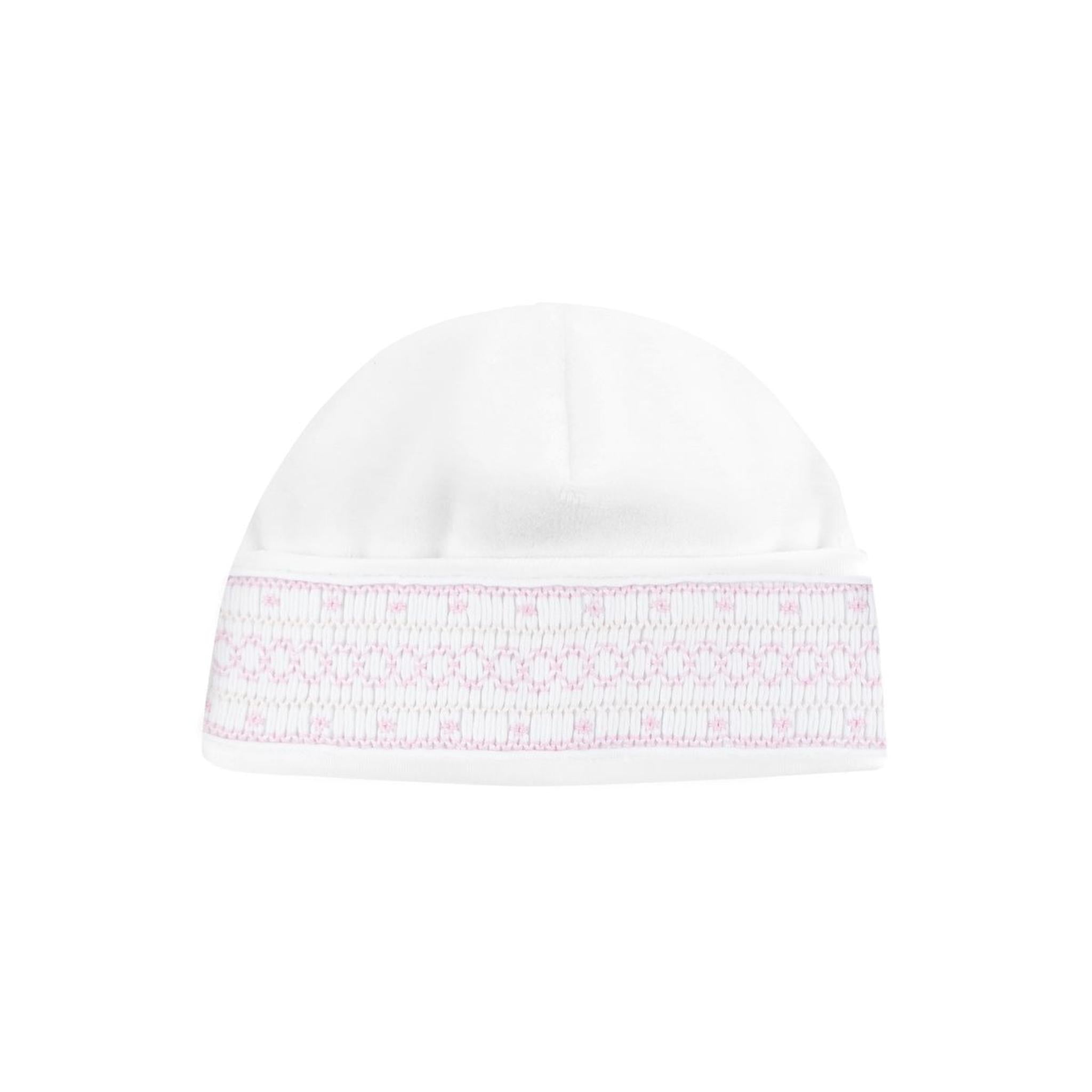 Chain Smock Velour Newborn Footie + Beanie