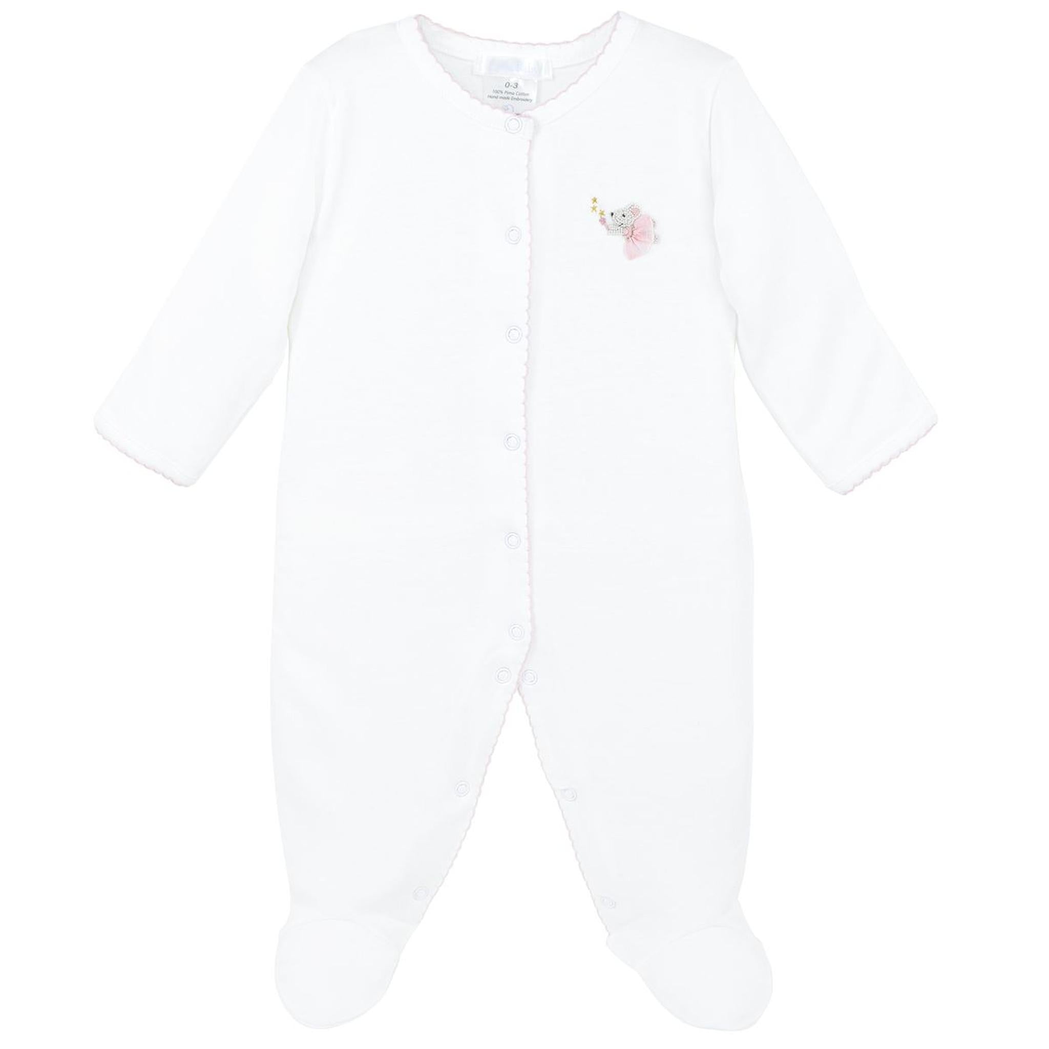 Ballet Tutu Embroidered Pima Footie