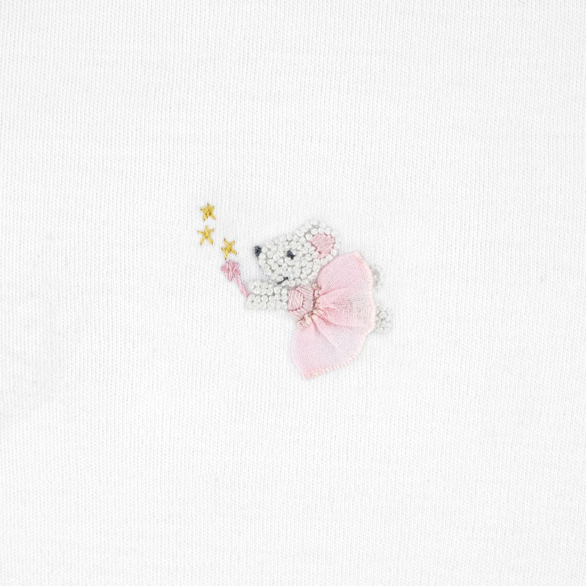 Ballet Tutu Embroidered Pima Footie