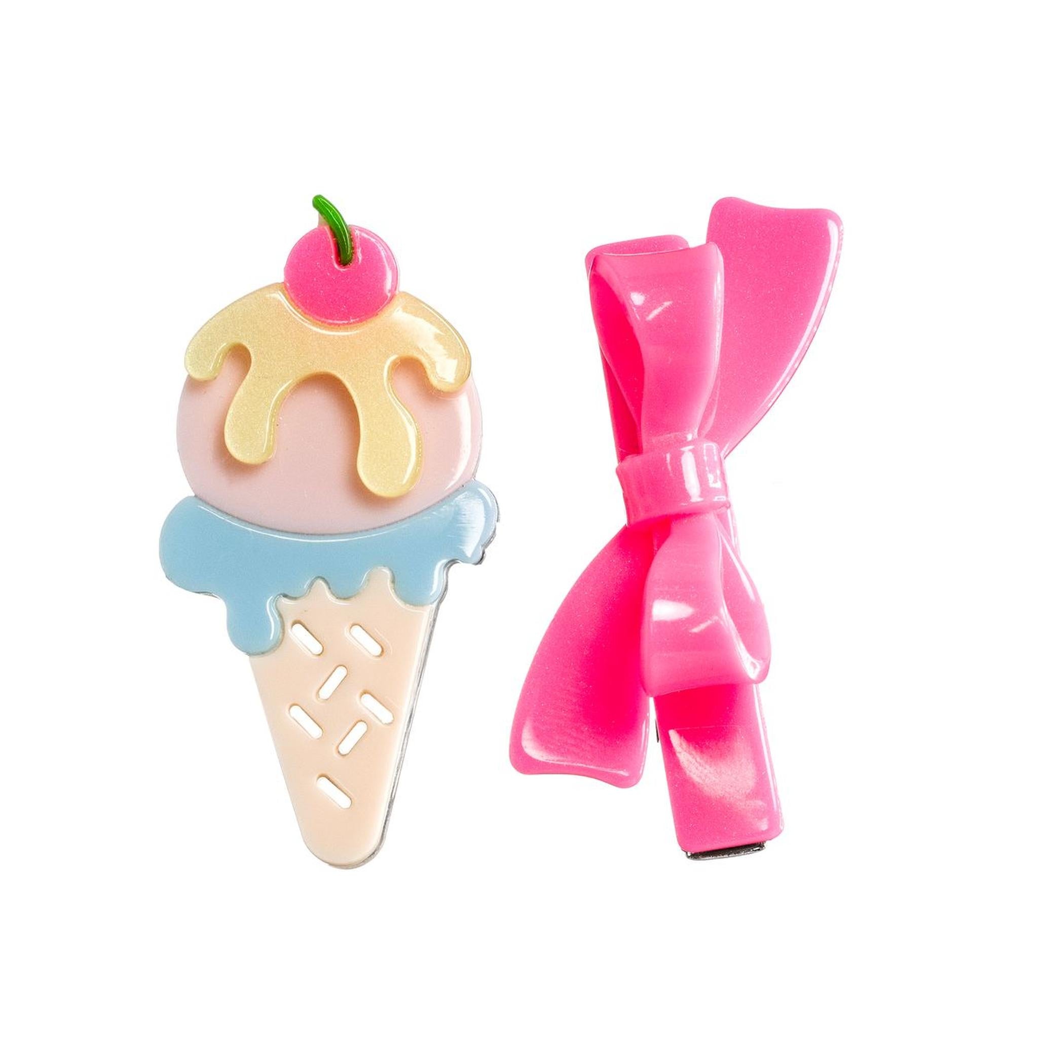 Ice Cream Cone Hair Clips