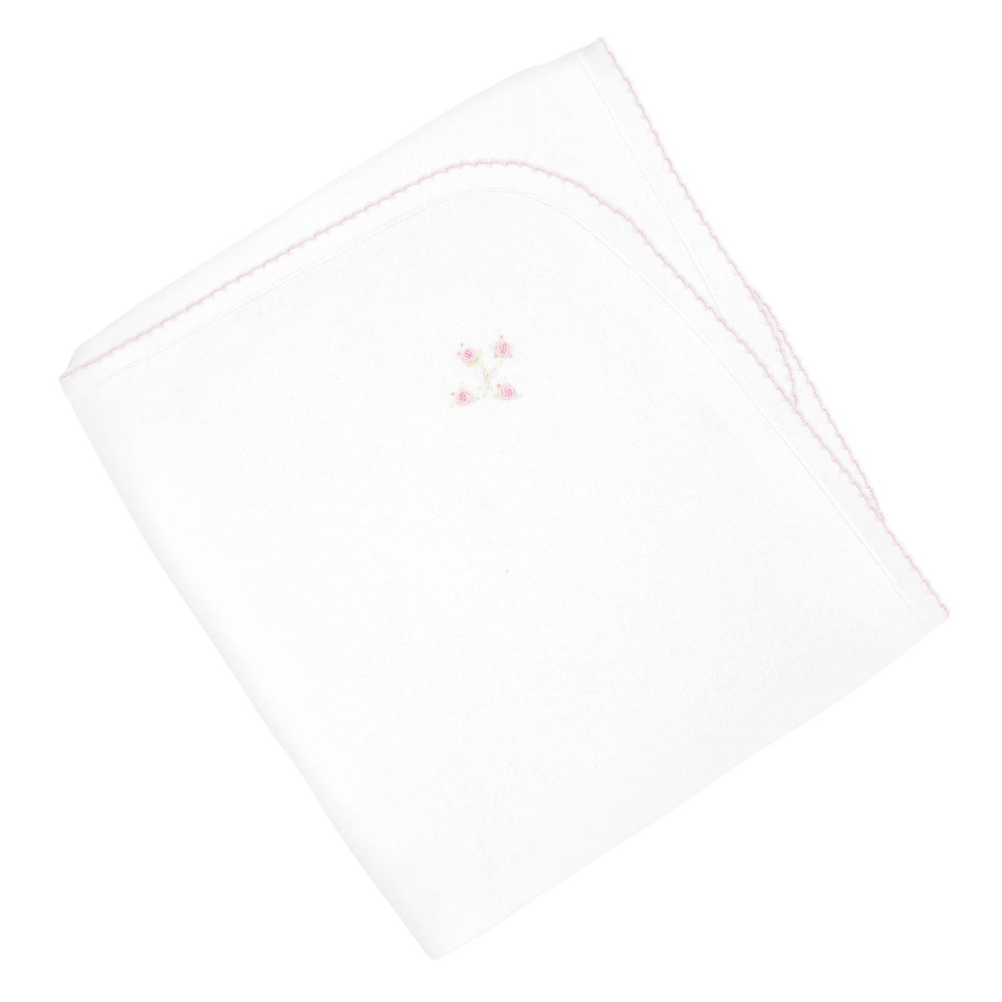 Romantic Roses Embroidered Pima Blanket