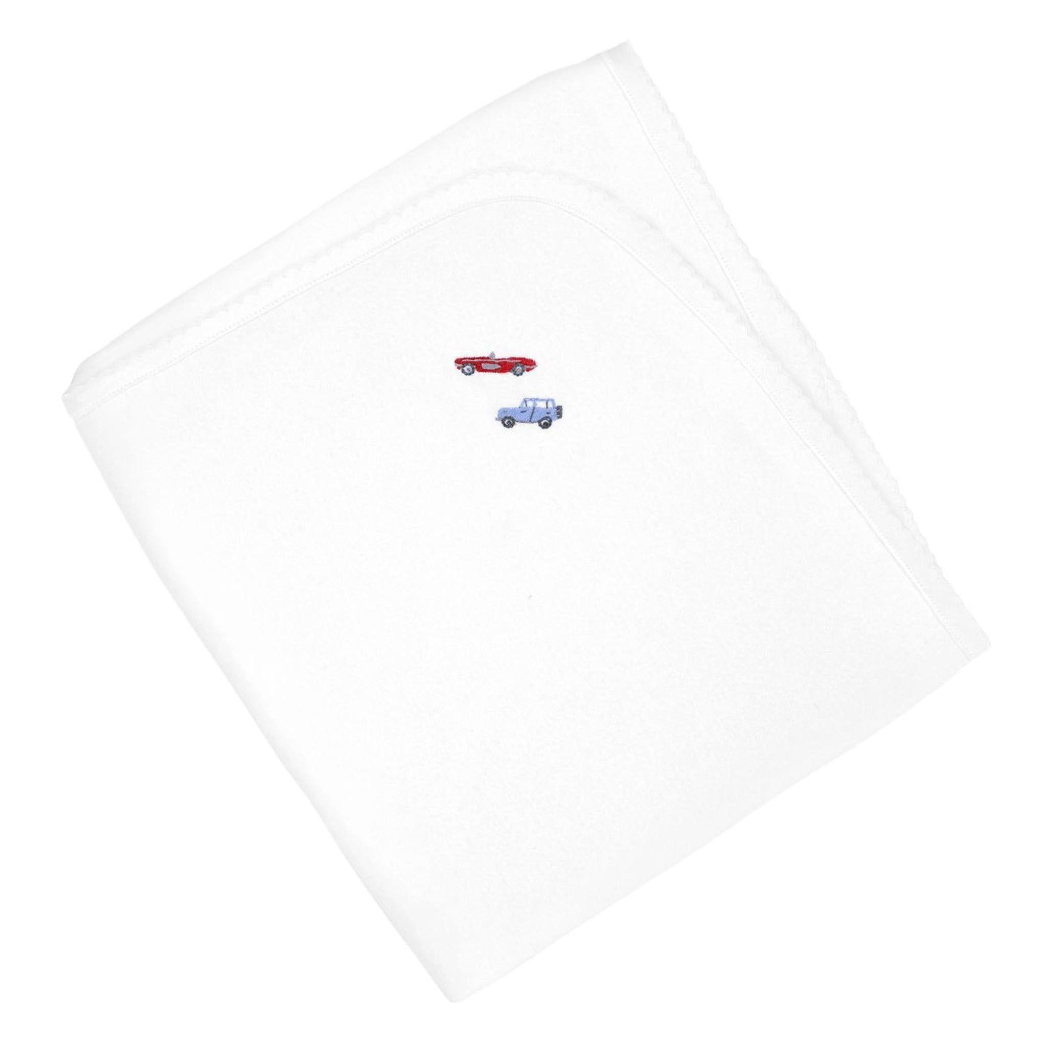 Summer Cars Embroidered Pima Blanket