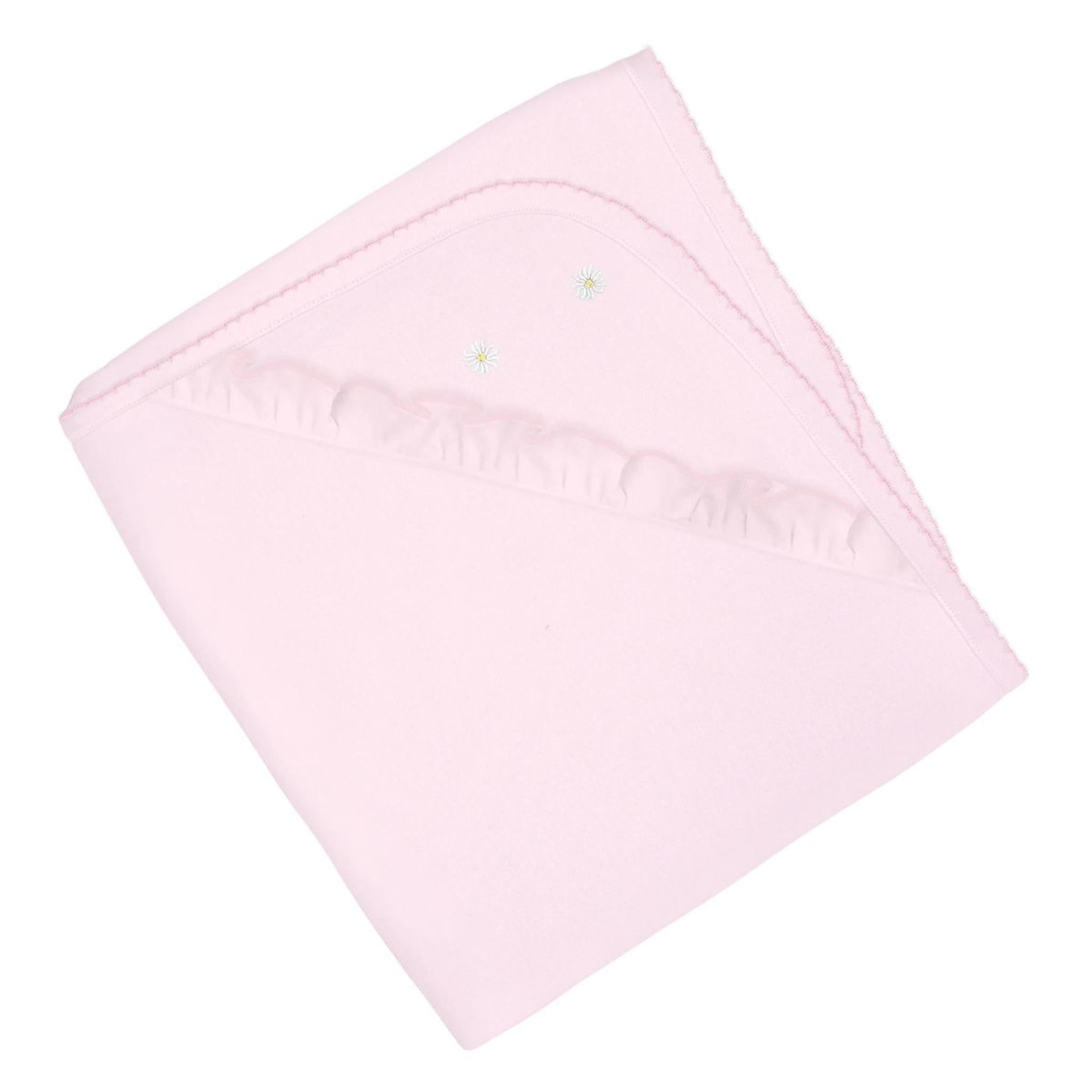 Lovely Daisies Embroidered Pima Blanket