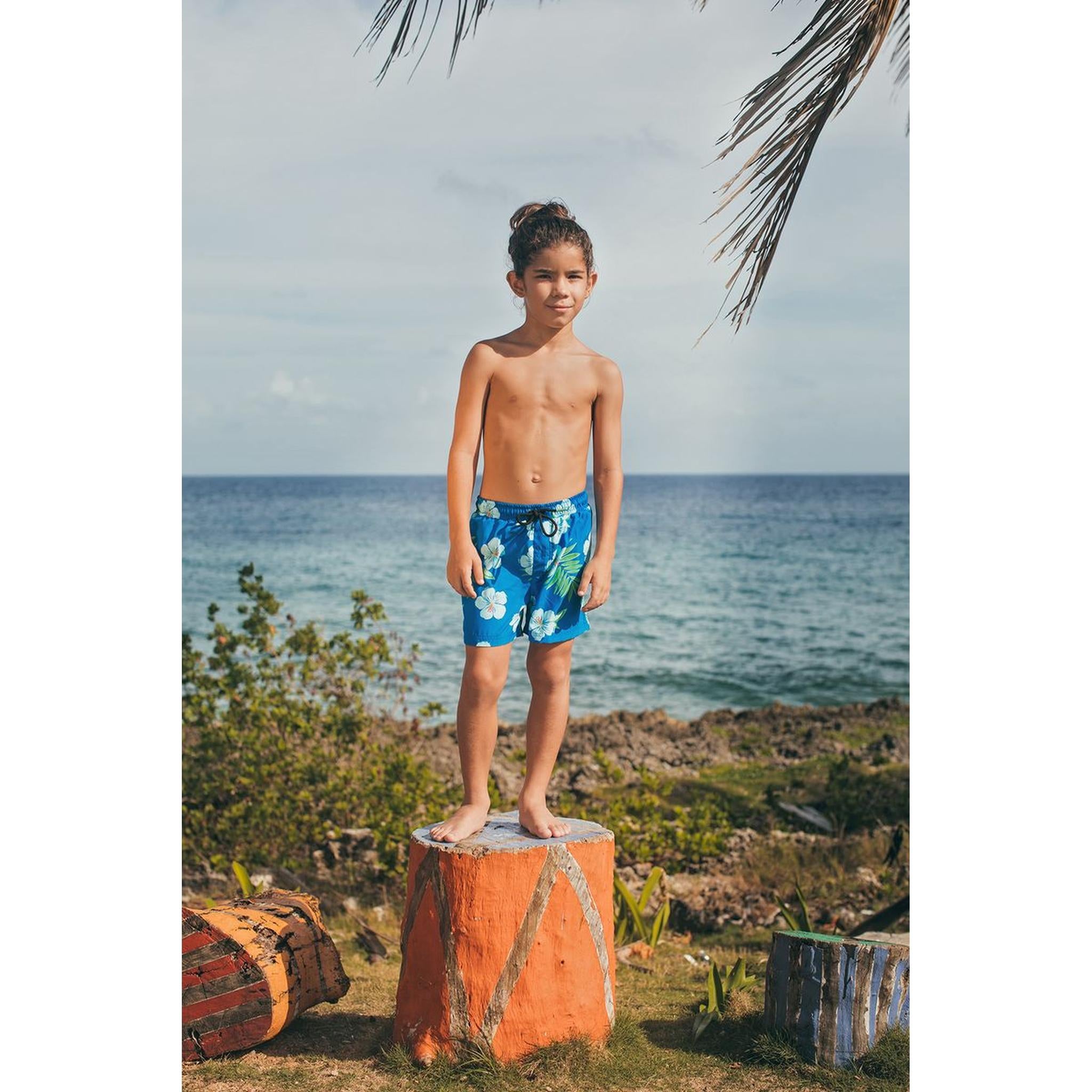 SWIMSHORTS - HIBISCUS AZUL