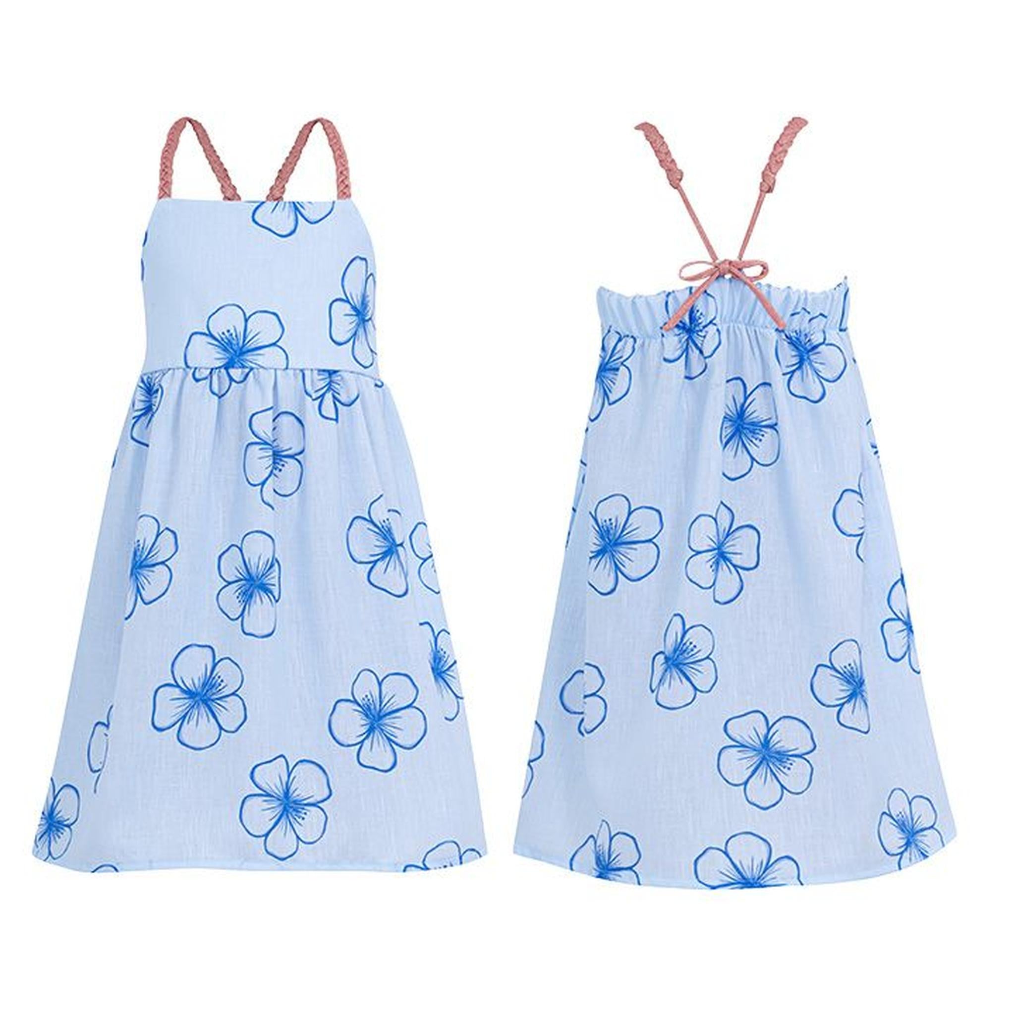 ISLEÑO DRESS - SEA FLOWER AGUA