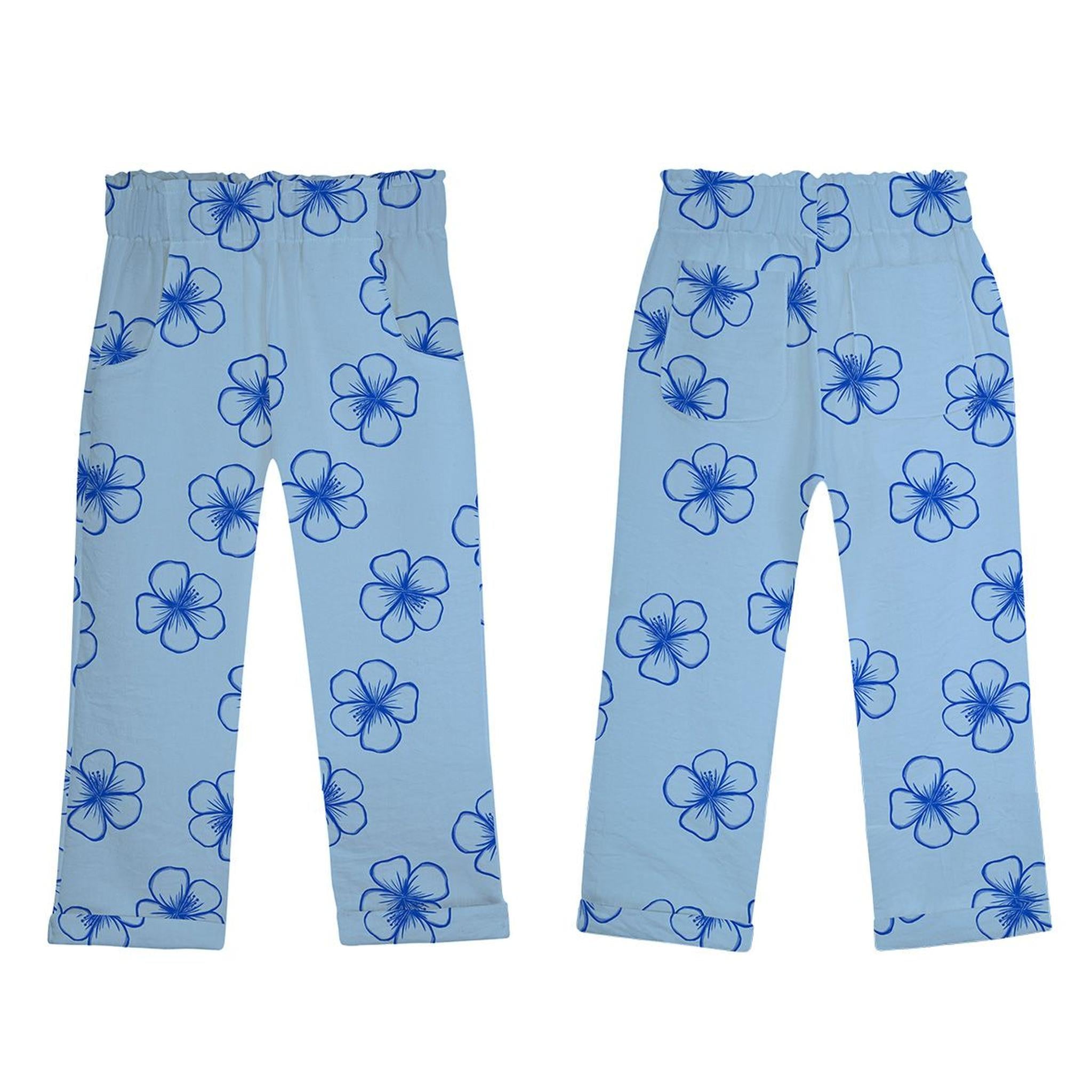 ABI PANTS - SEA FLOWER AGUA