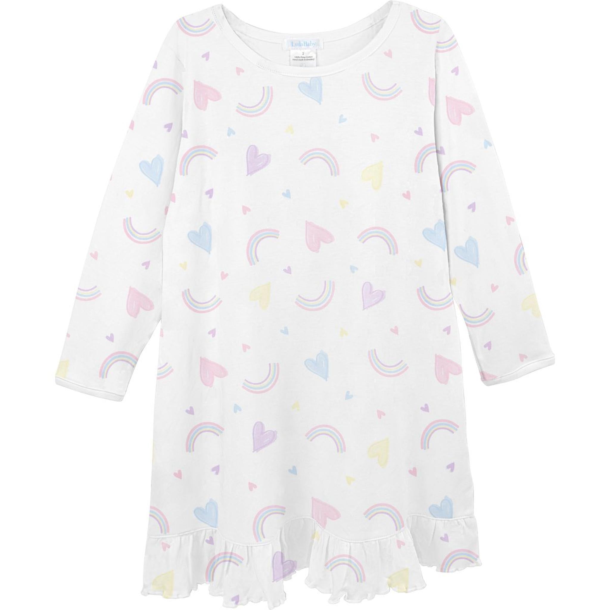 Hearts and Rainbows Pima Nightgown