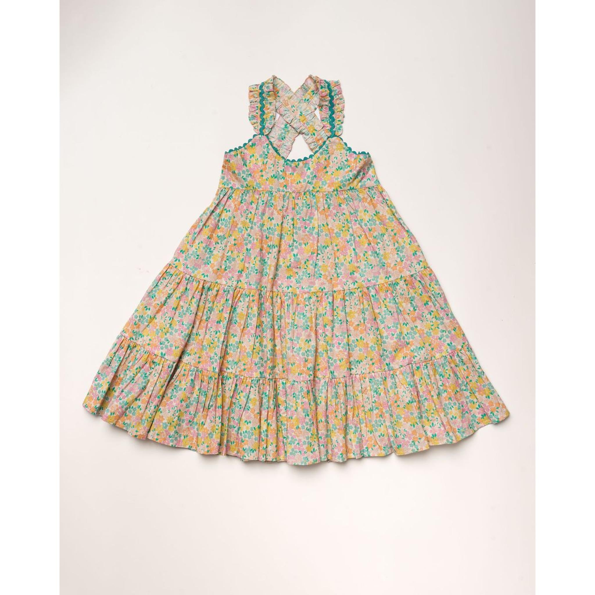 Laura Dress - EMMA FLORAL MINT PRINT