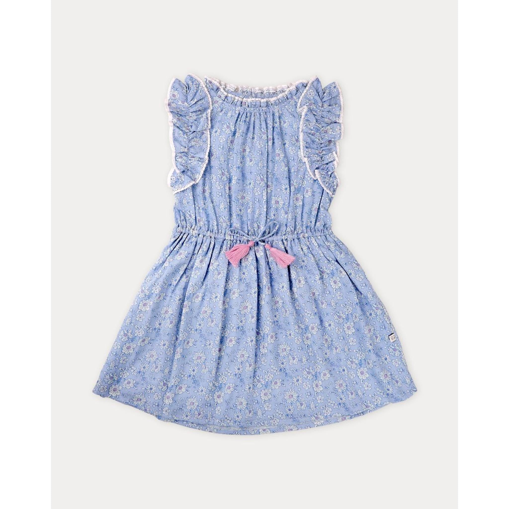 Florence Dress - TONAL FLORAL BLUE PRINT