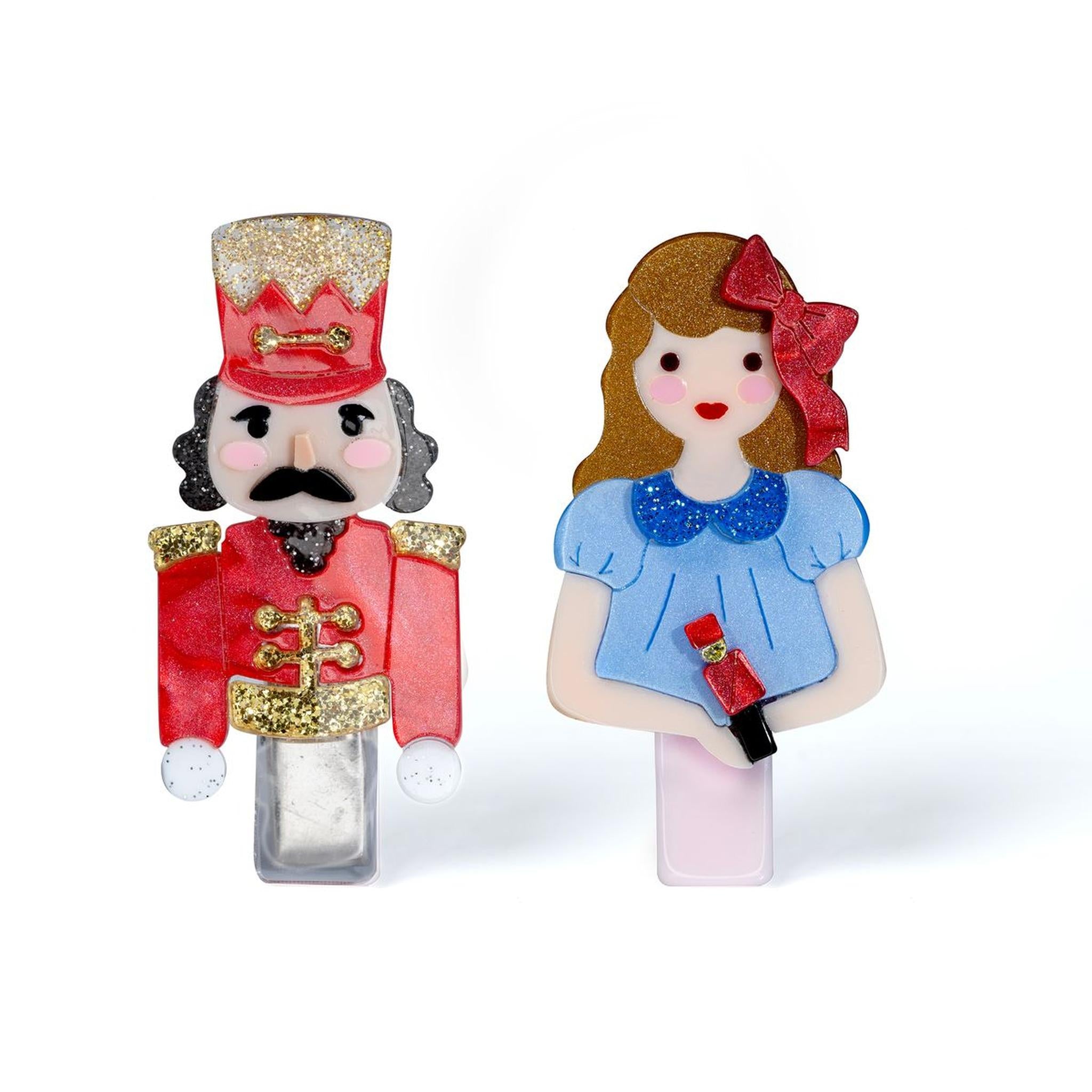 Nutcracker Girl Blue Hair Clips