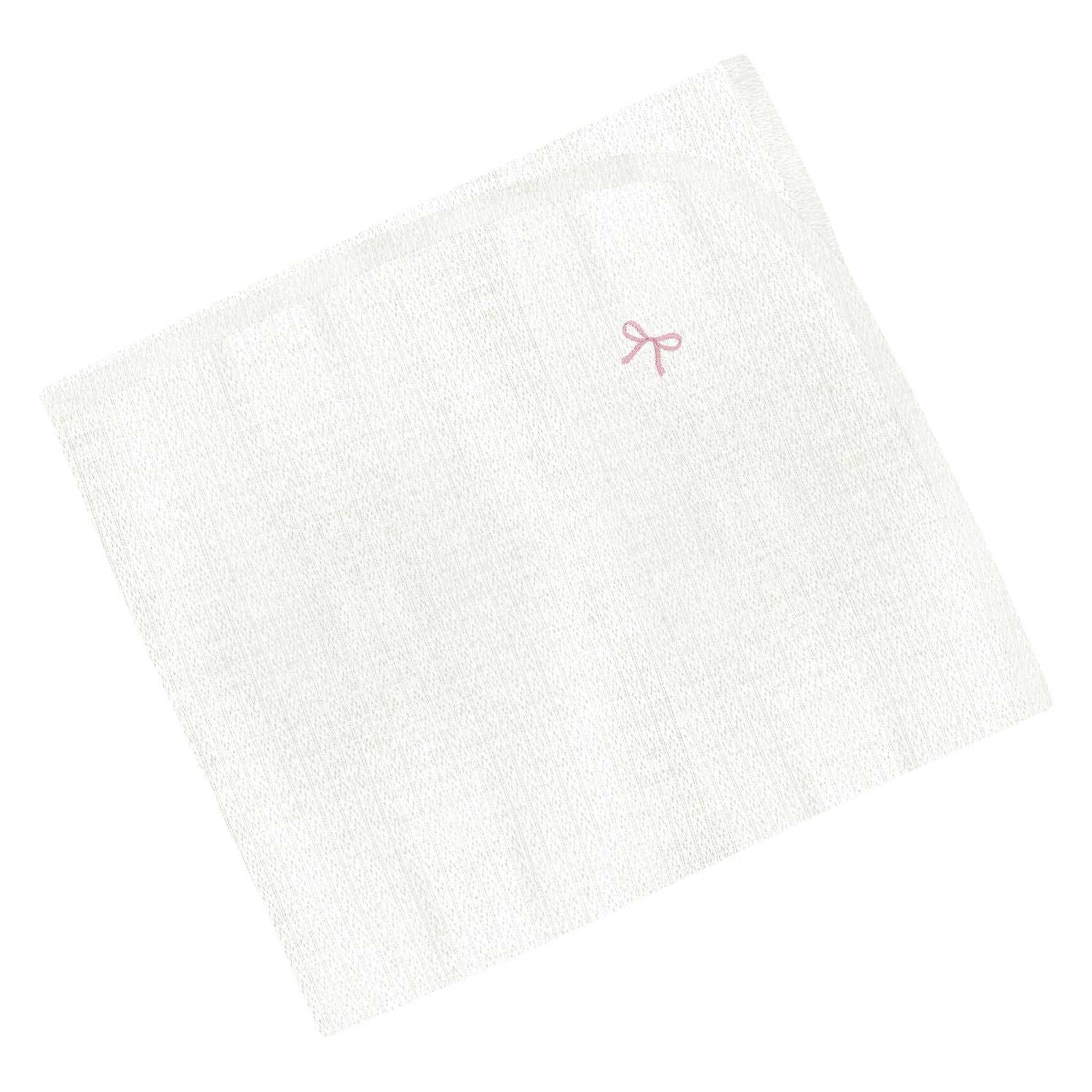 Little Bow Embroidered Pima Blanket