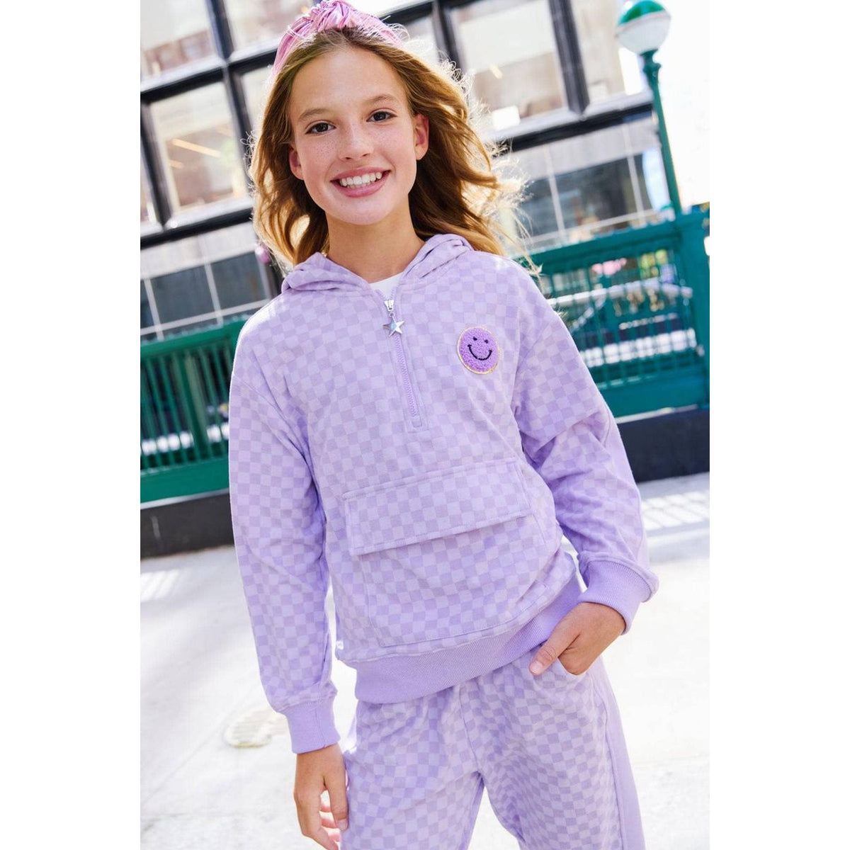 Lavender Checkered Soft Set
