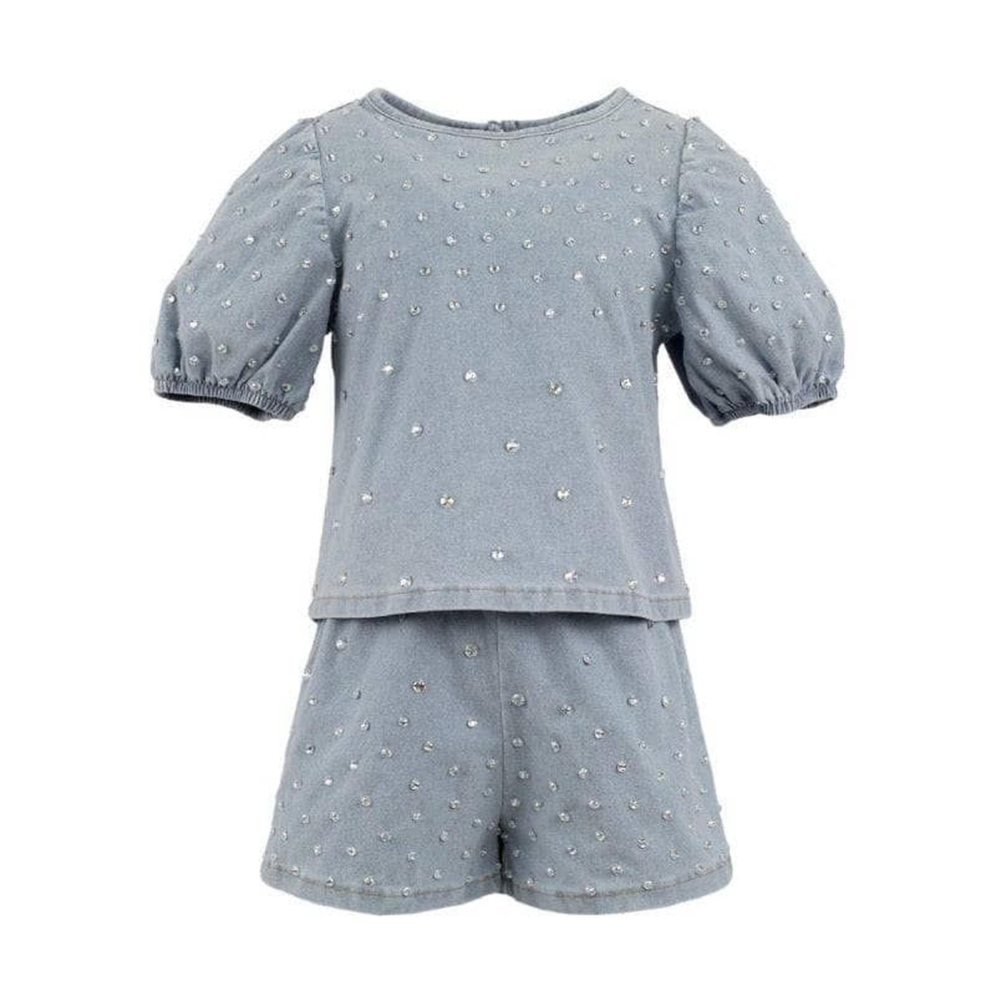 Gem Denim Short Set