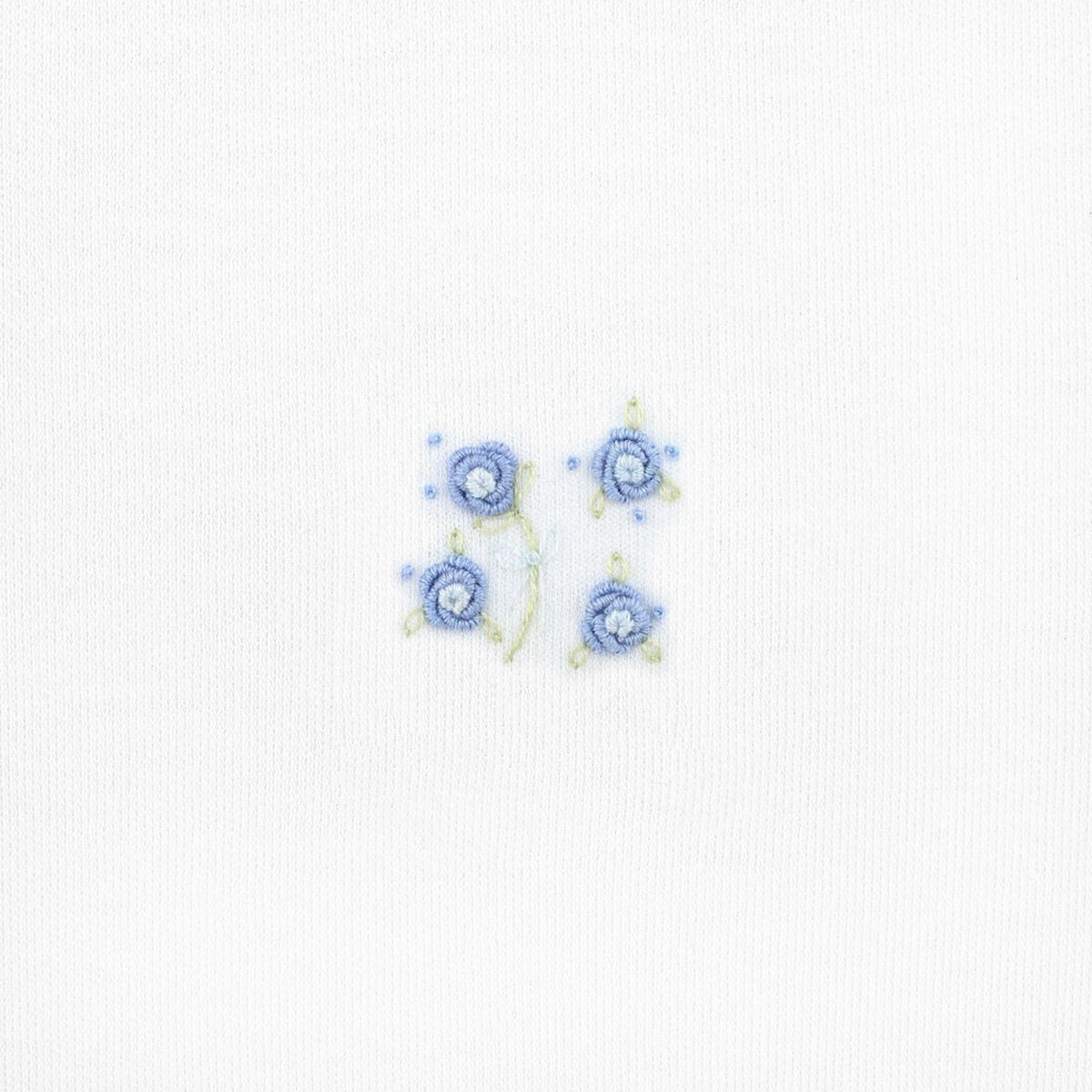 Blue Harmony Embroidered Pima Footie