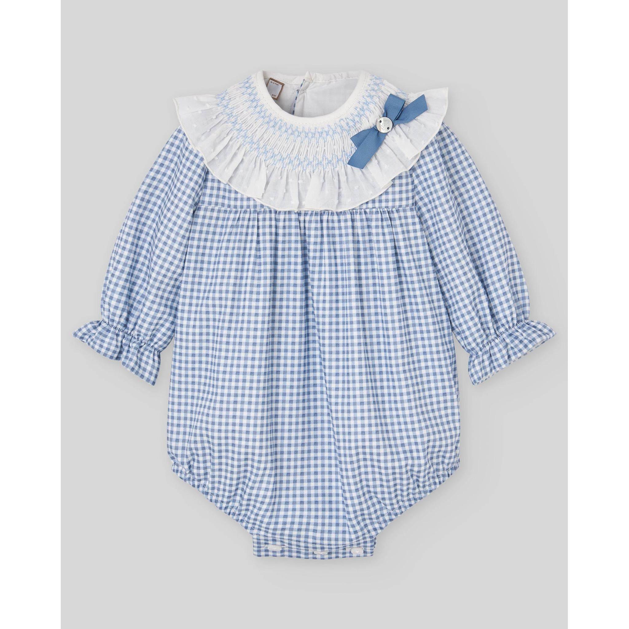 Gingham romper Ponte