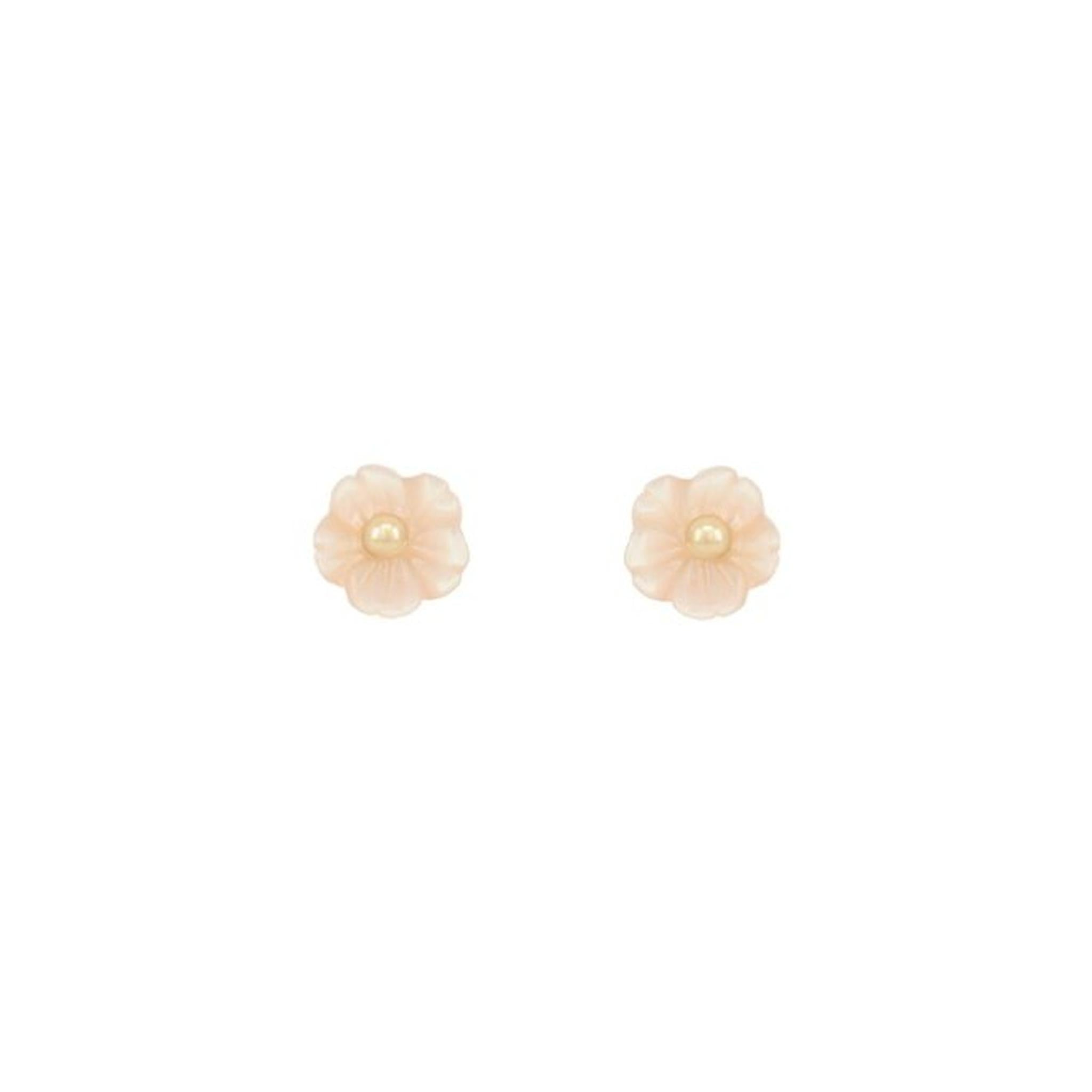 Flower Gold Earrings - Mother of Pearl