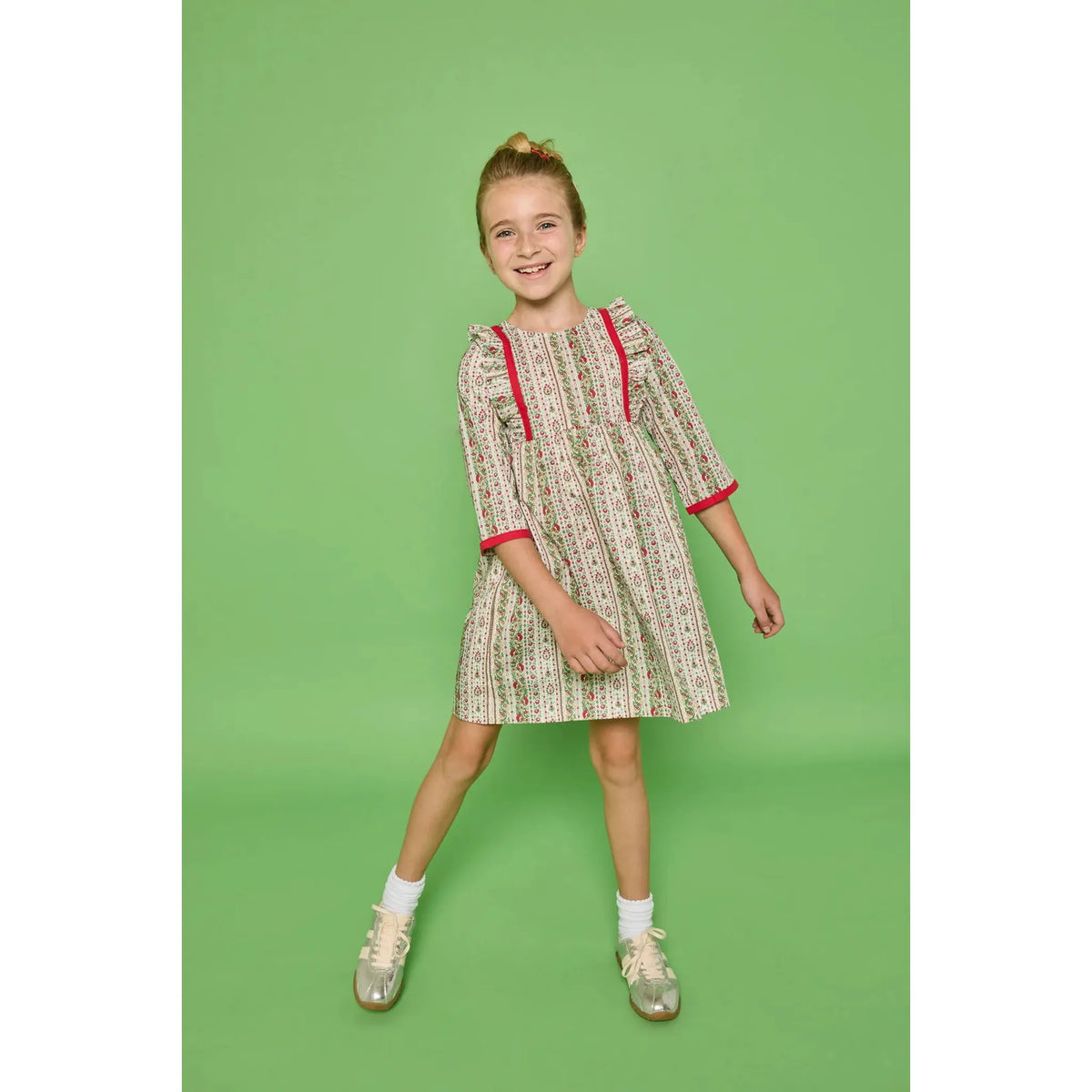 Porto Dress - St Moritz Floral Stripe