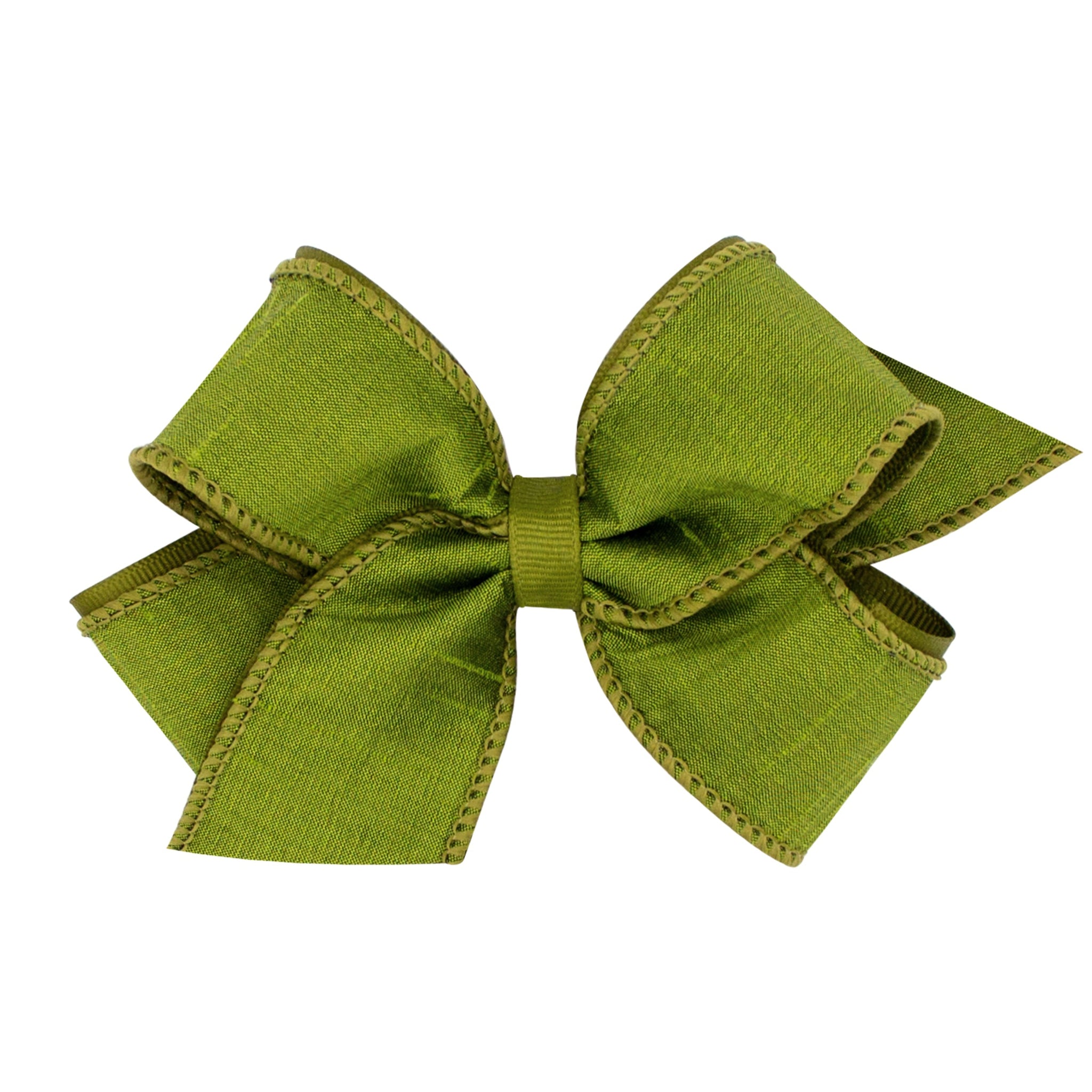 Medium Jewel-Toned Dupioni Silk and Grosgrain Overlay Bows
