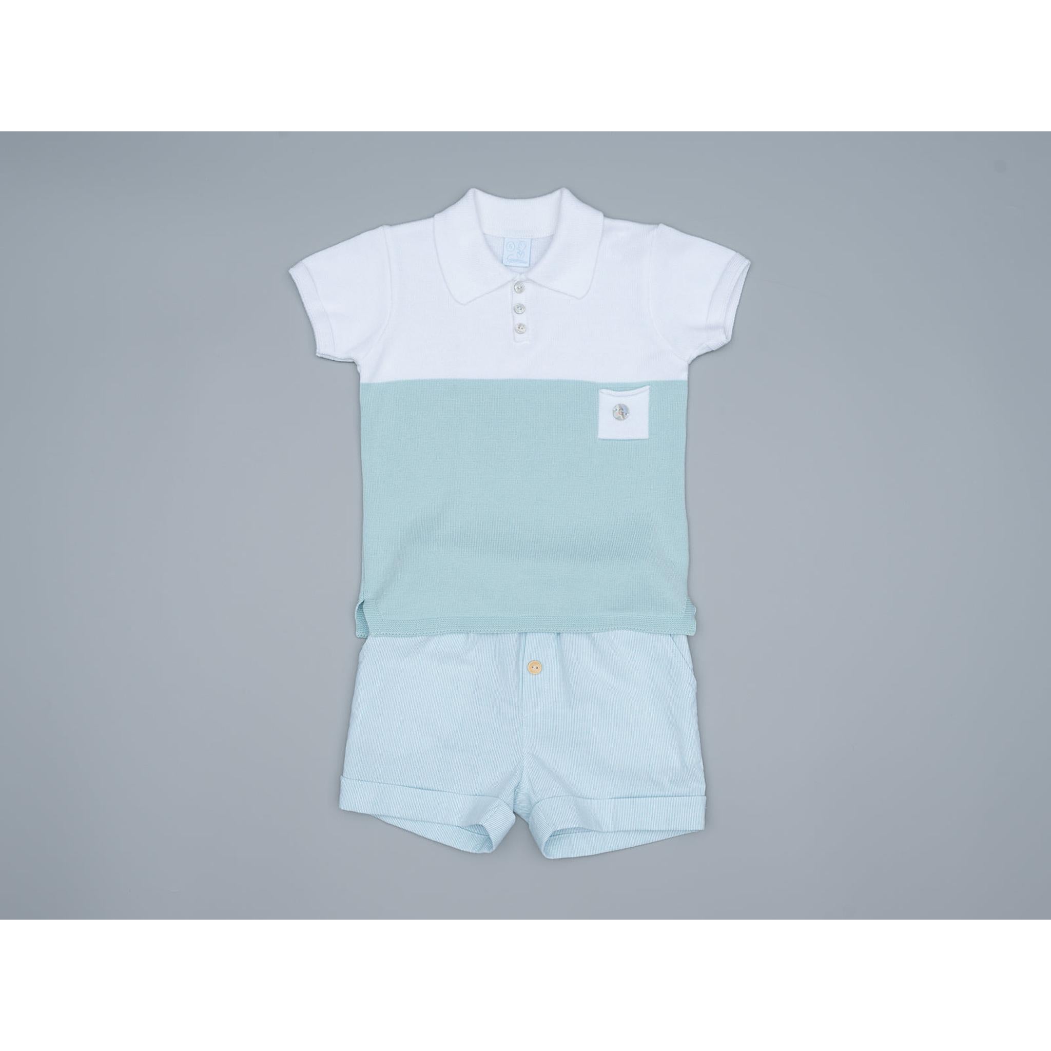 Mint Knitted Short Set