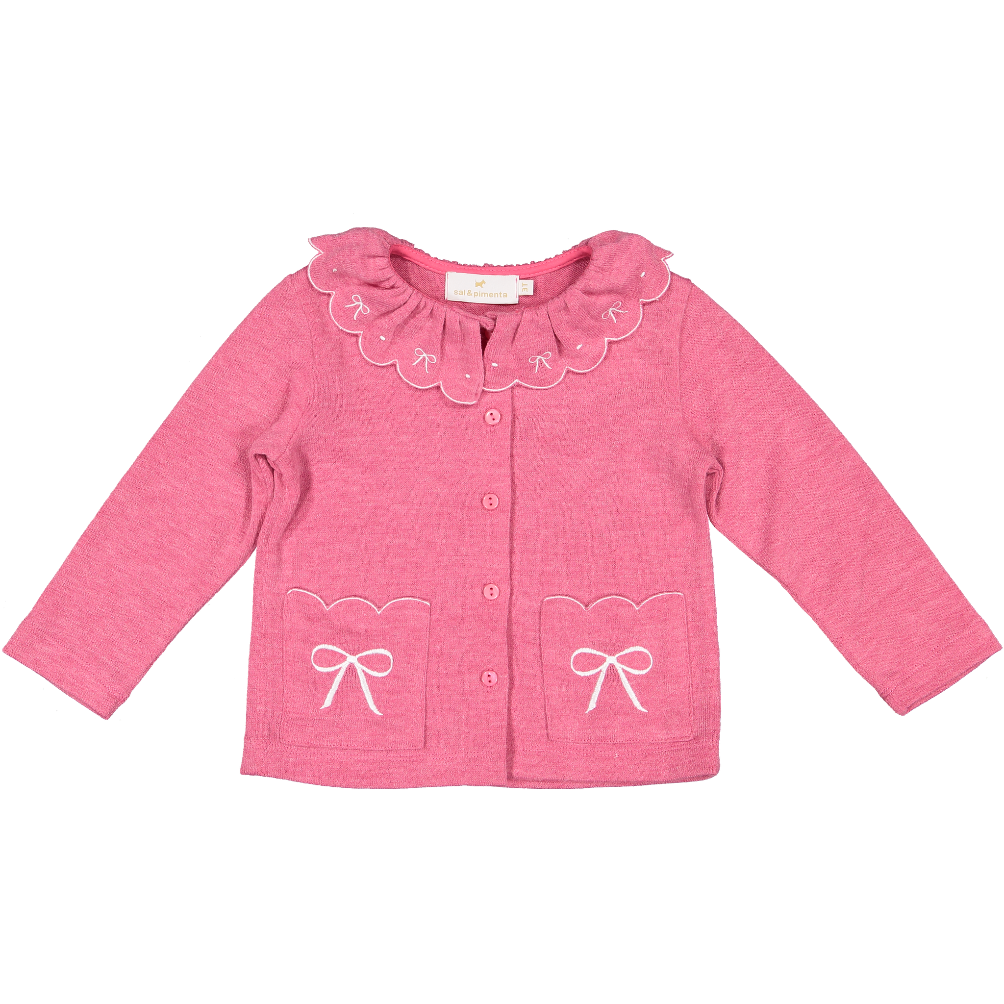 Fucshia Bow Cardigan