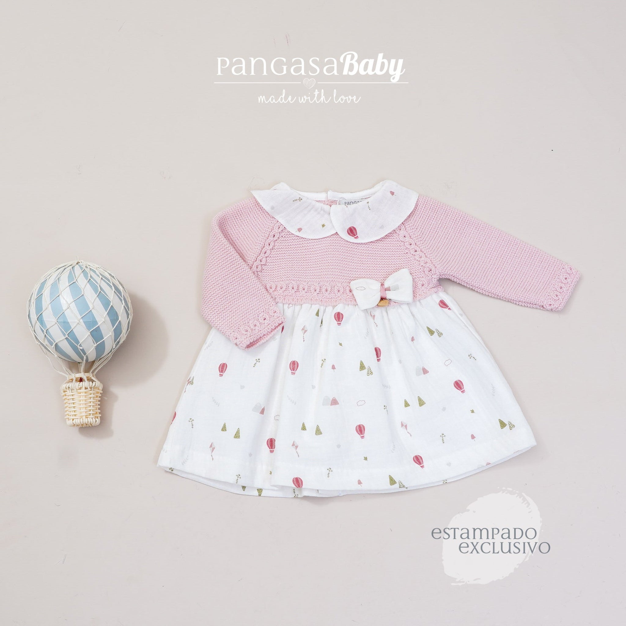 Pink Balloon Knitted Dress