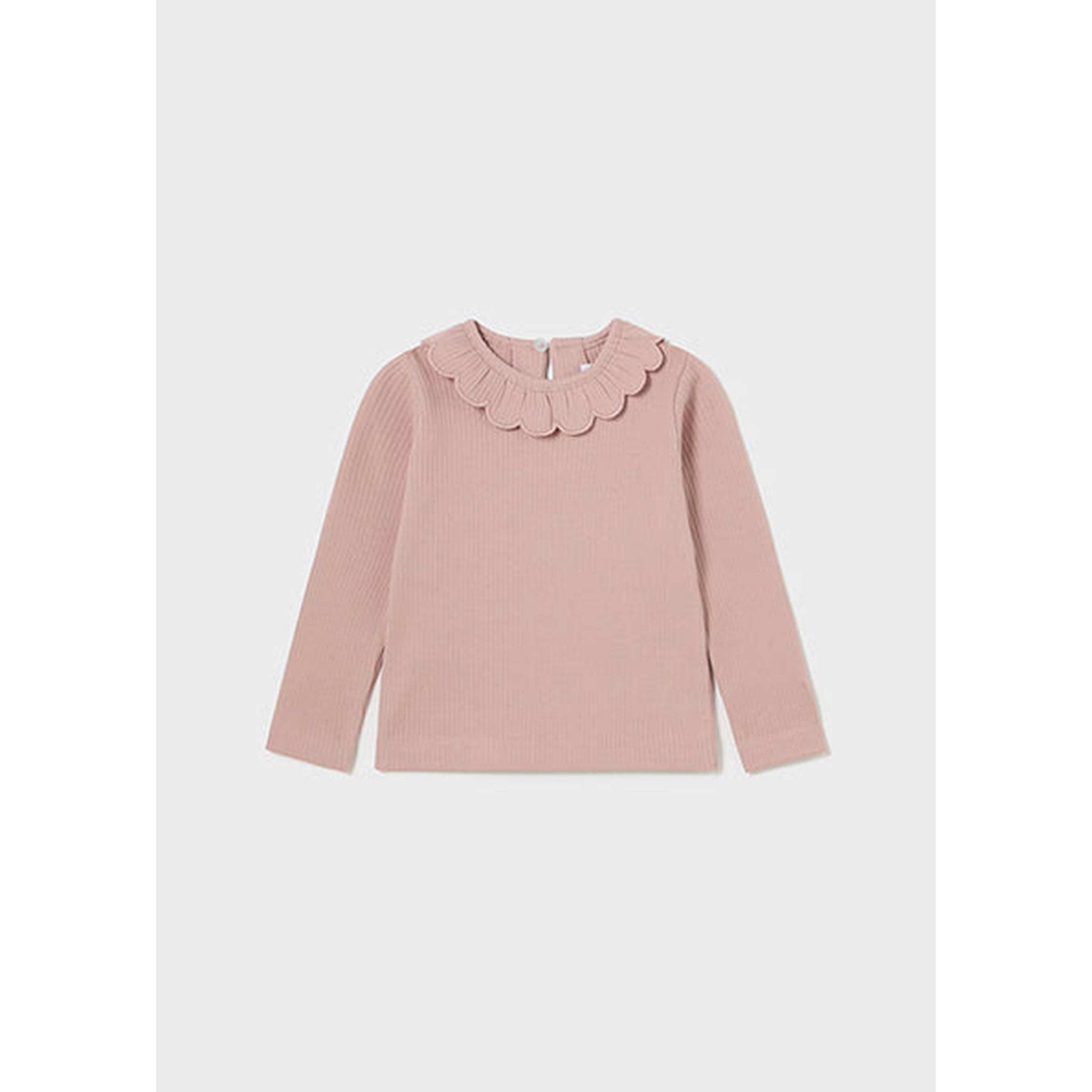 Baby Ribbed Ruffle Neck T-Shirt