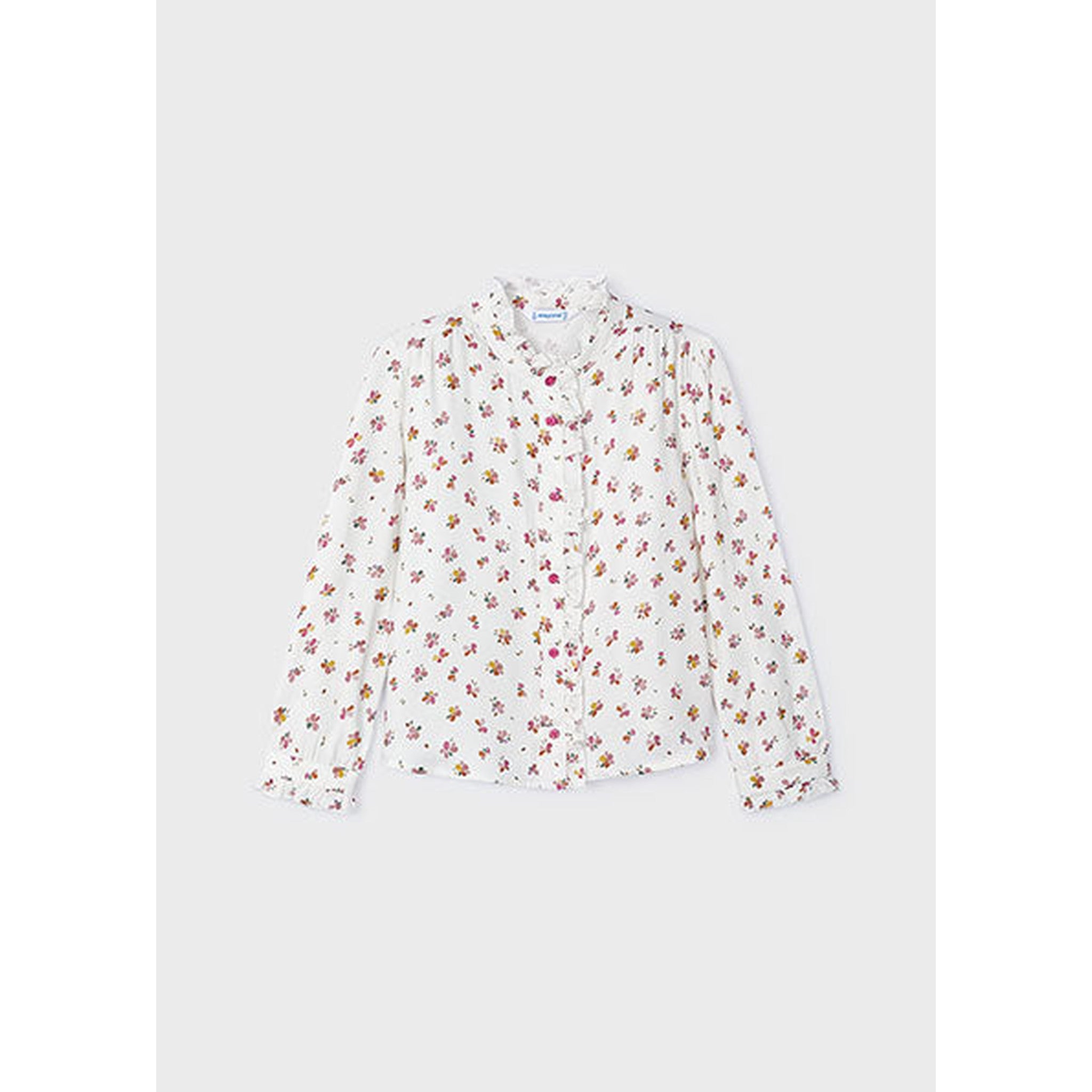 Girl Ruffle Print Blouse