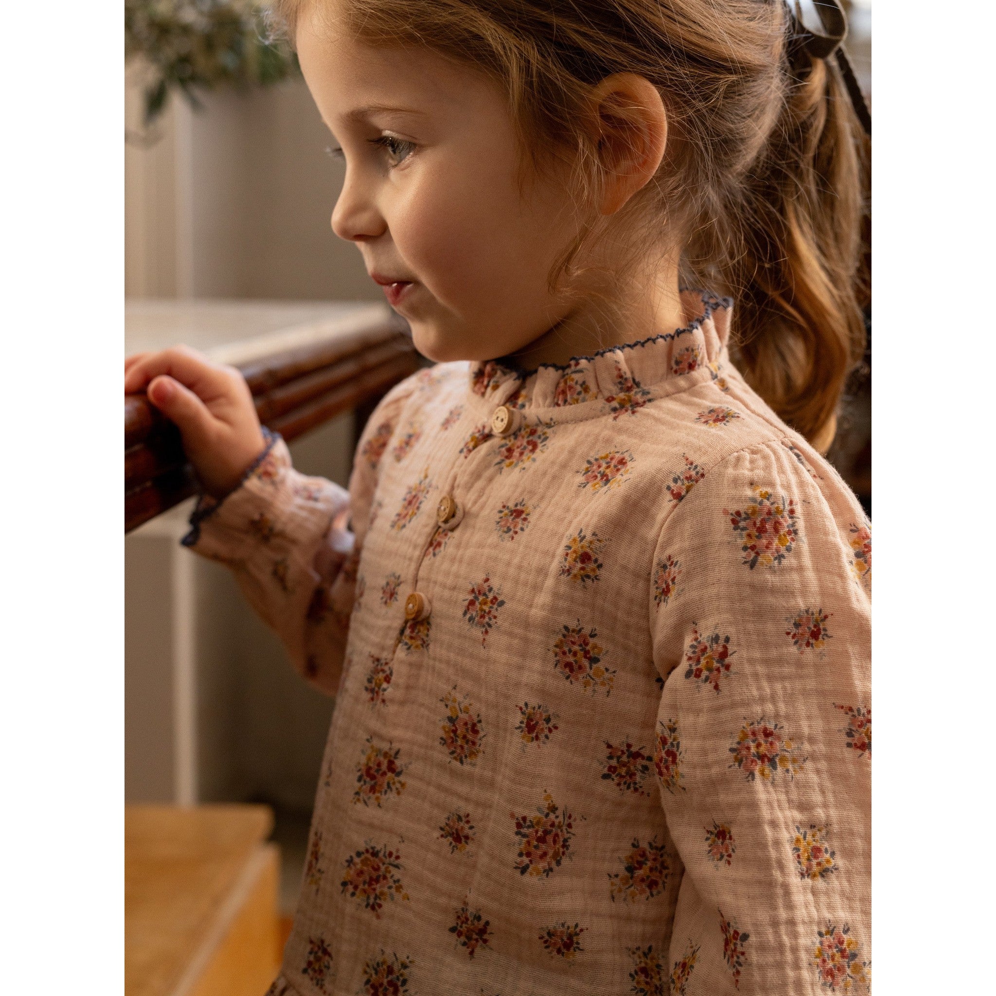 Blouse flowers organic cotton