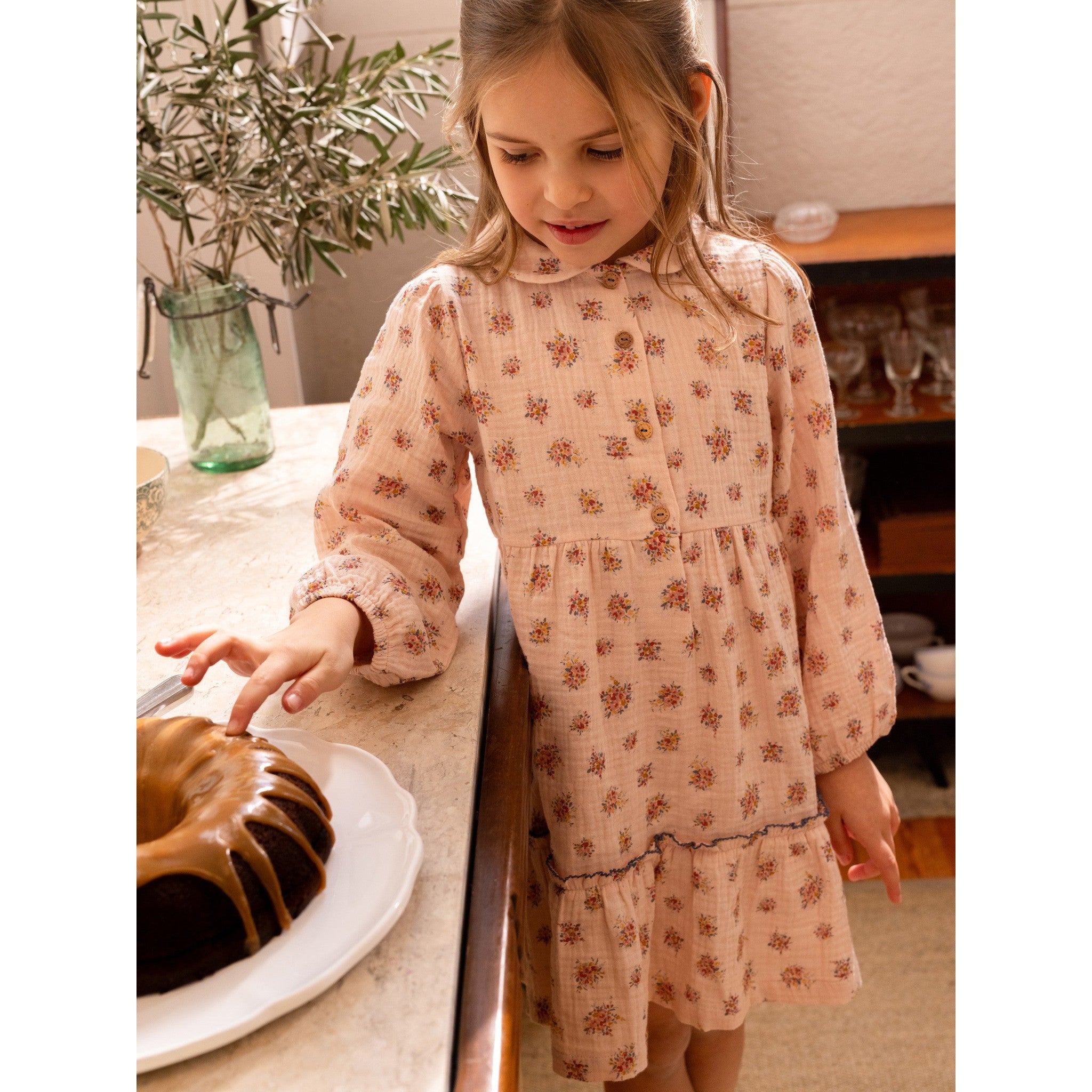 Dress floral organic cotton