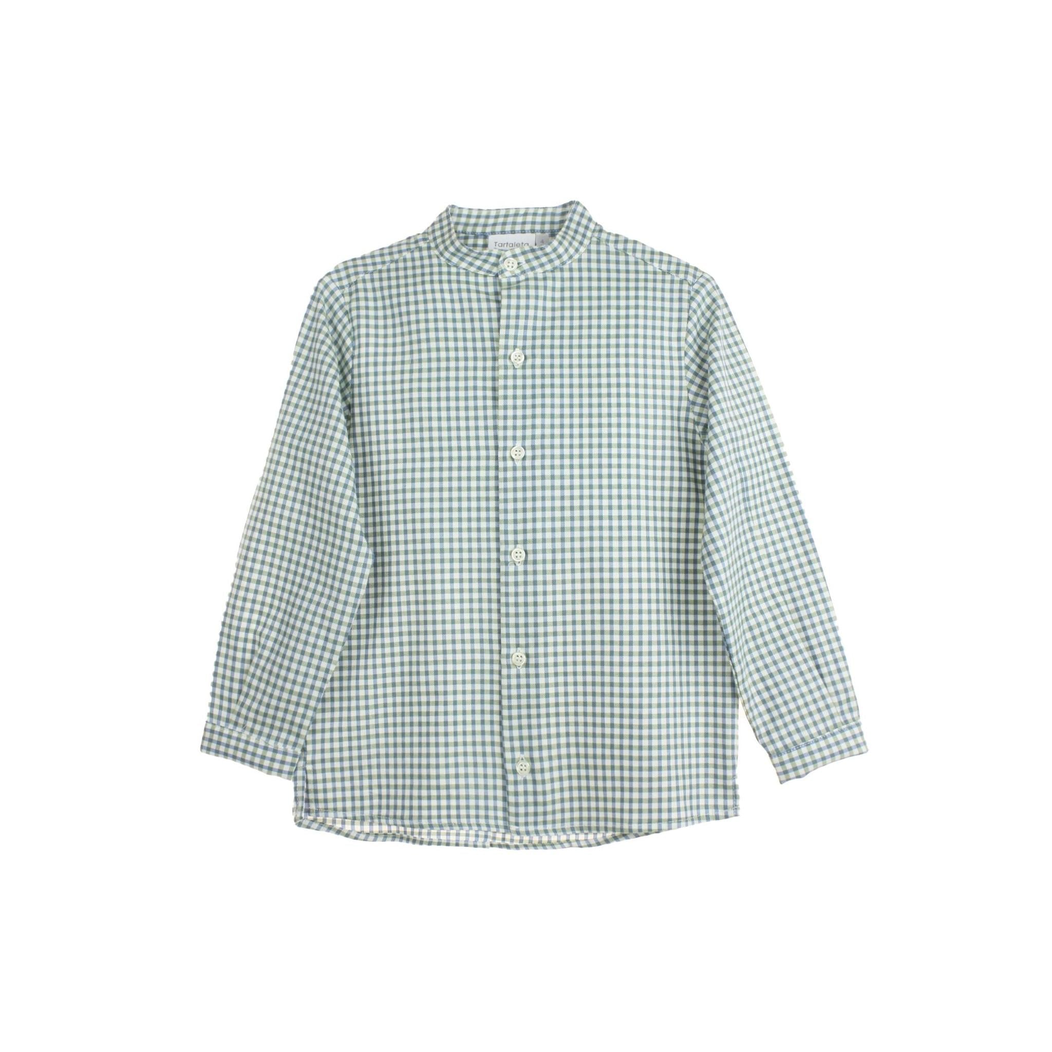 Camisa Pekin - Green Blue Squares
