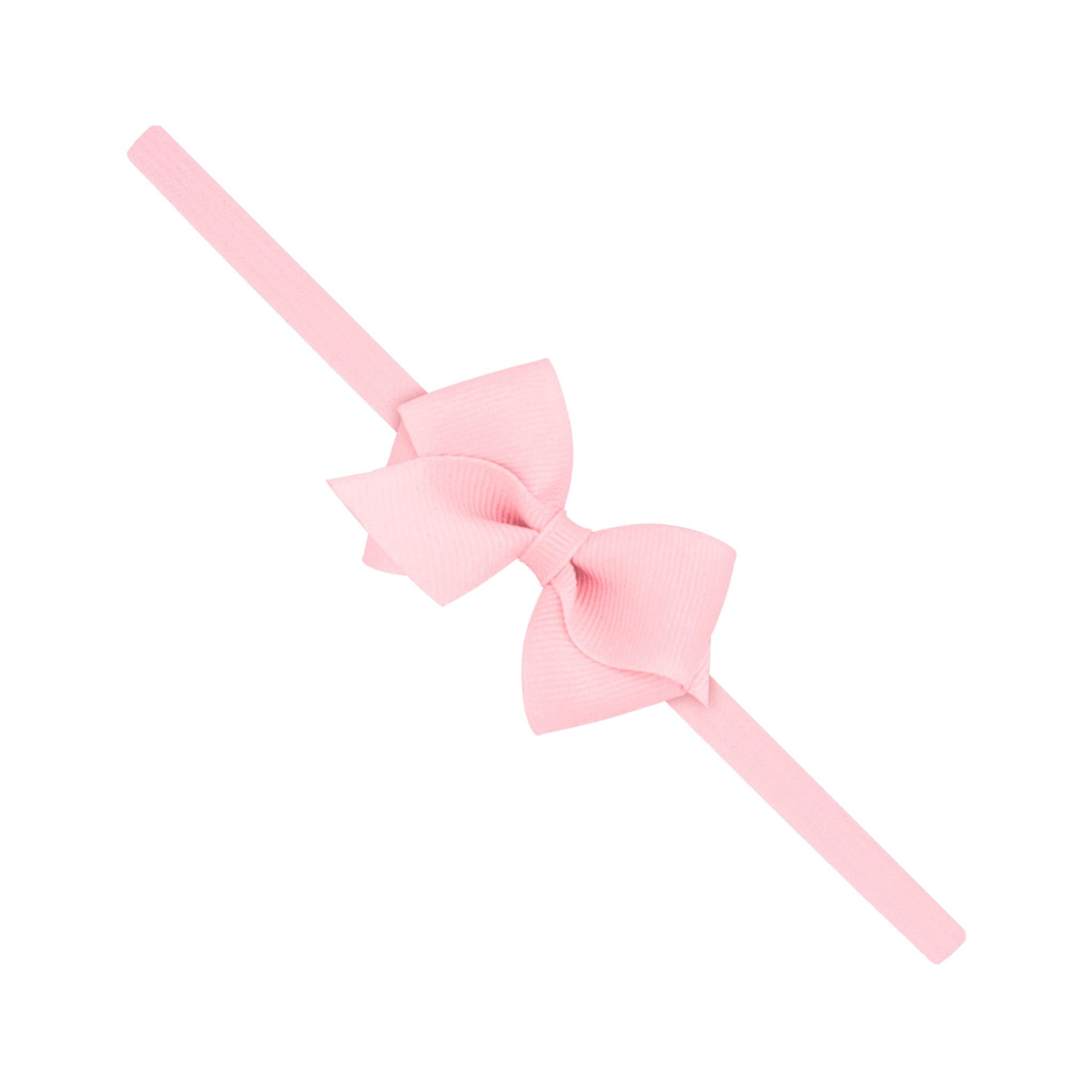 Wee Grosgrain Bow on Matching Skinny Nylon Band