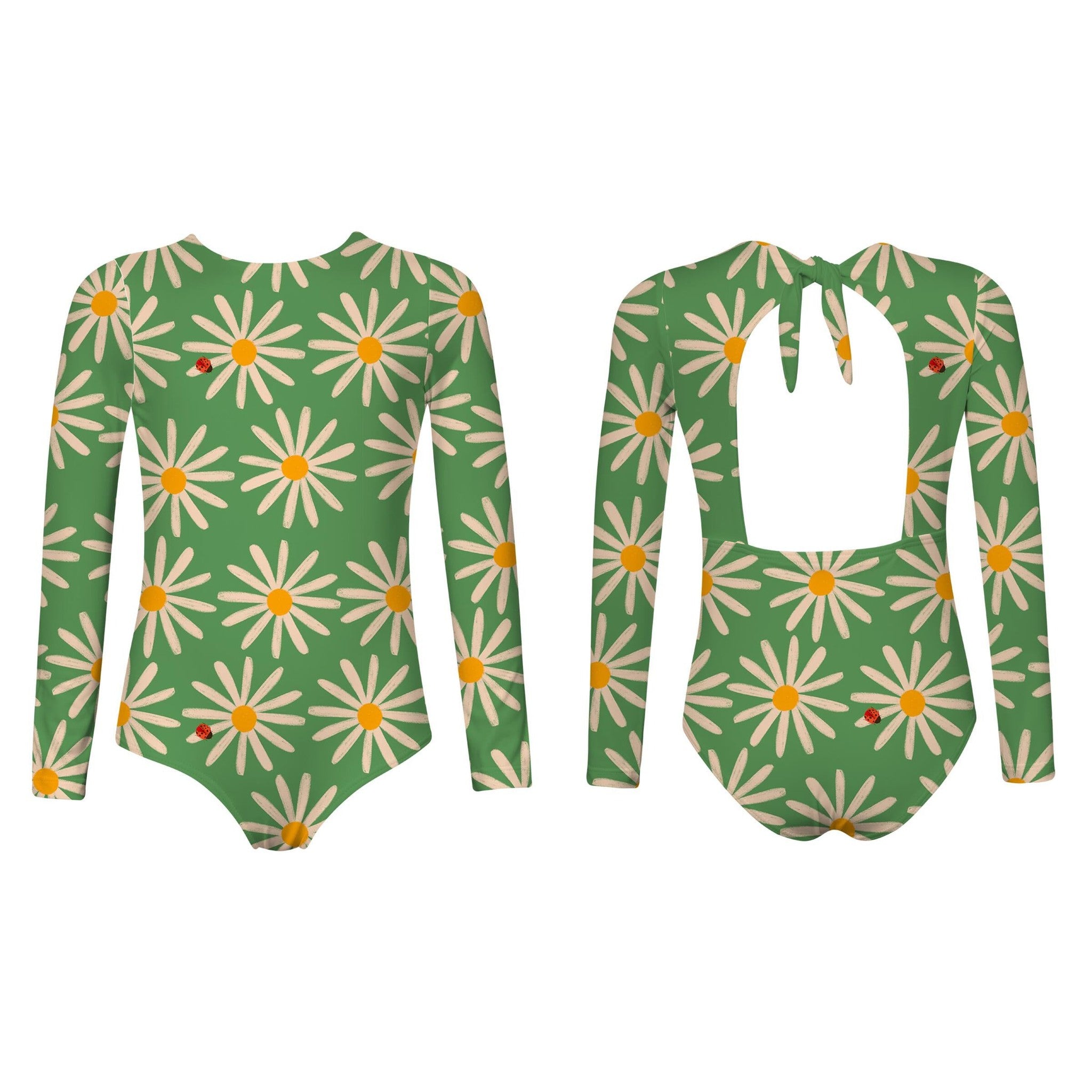 SUN LONGSLEEVE ONE PIECE- DAISY BUG VERDE