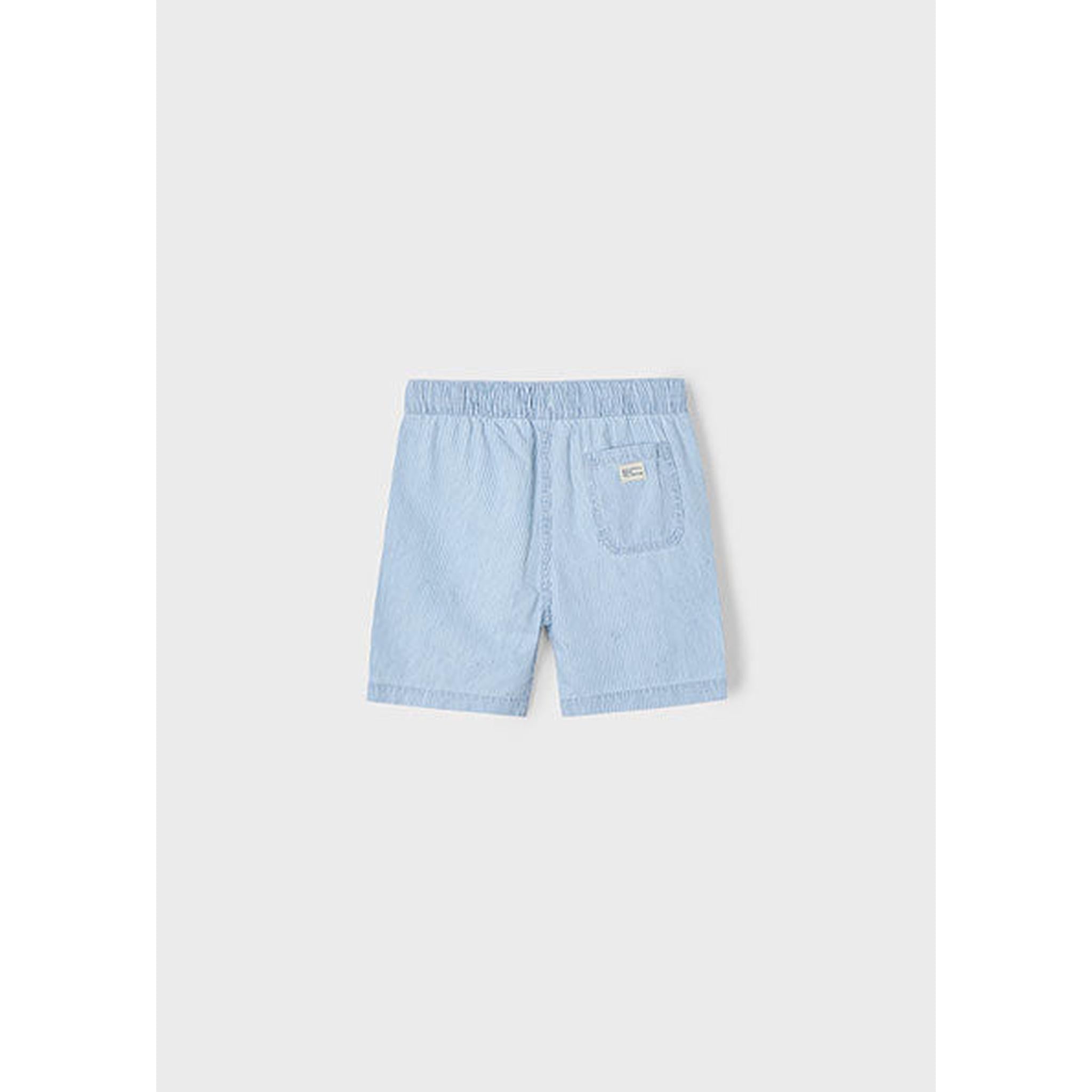 Mao Shirt Denim Bermuda Set