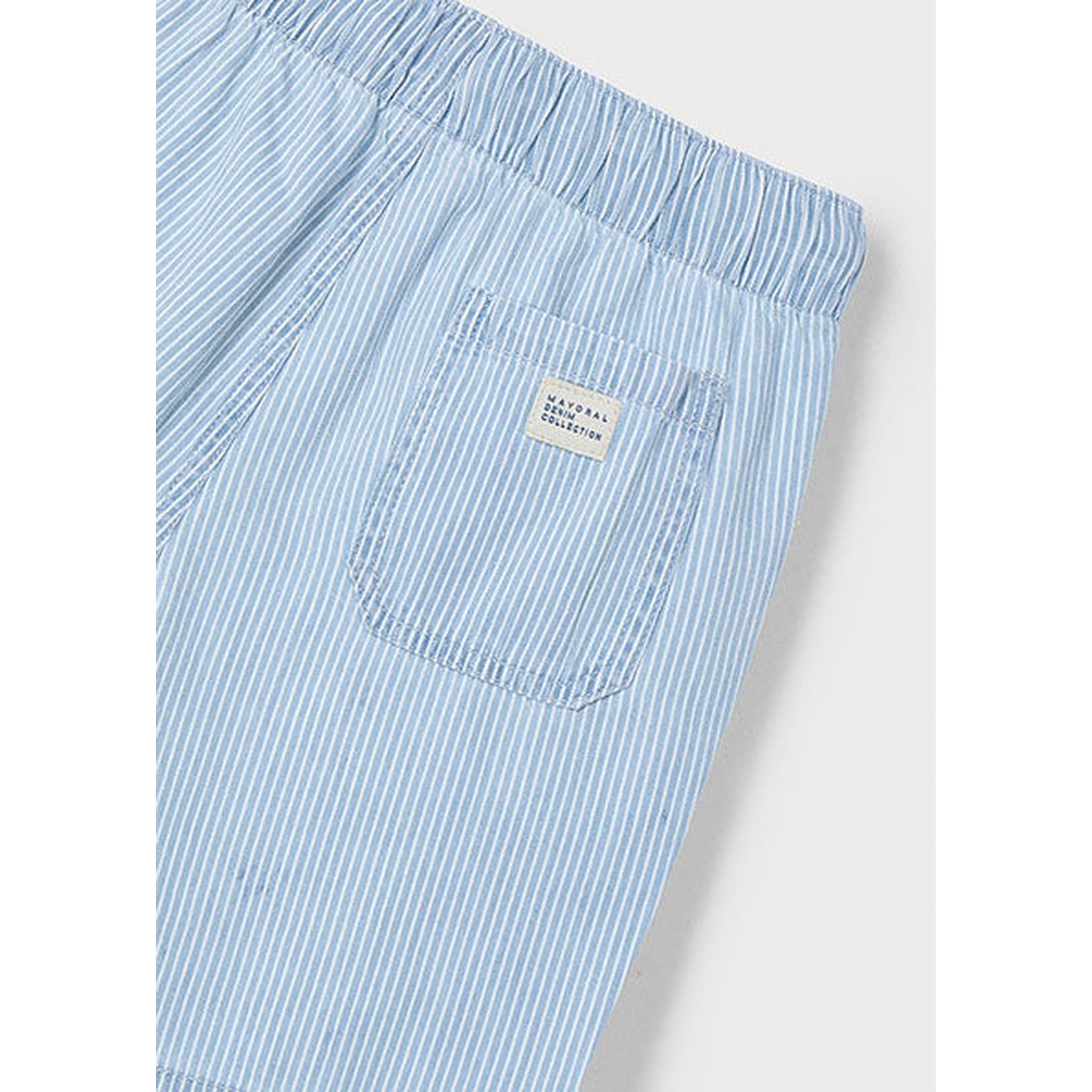 Mao Shirt Denim Bermuda Set