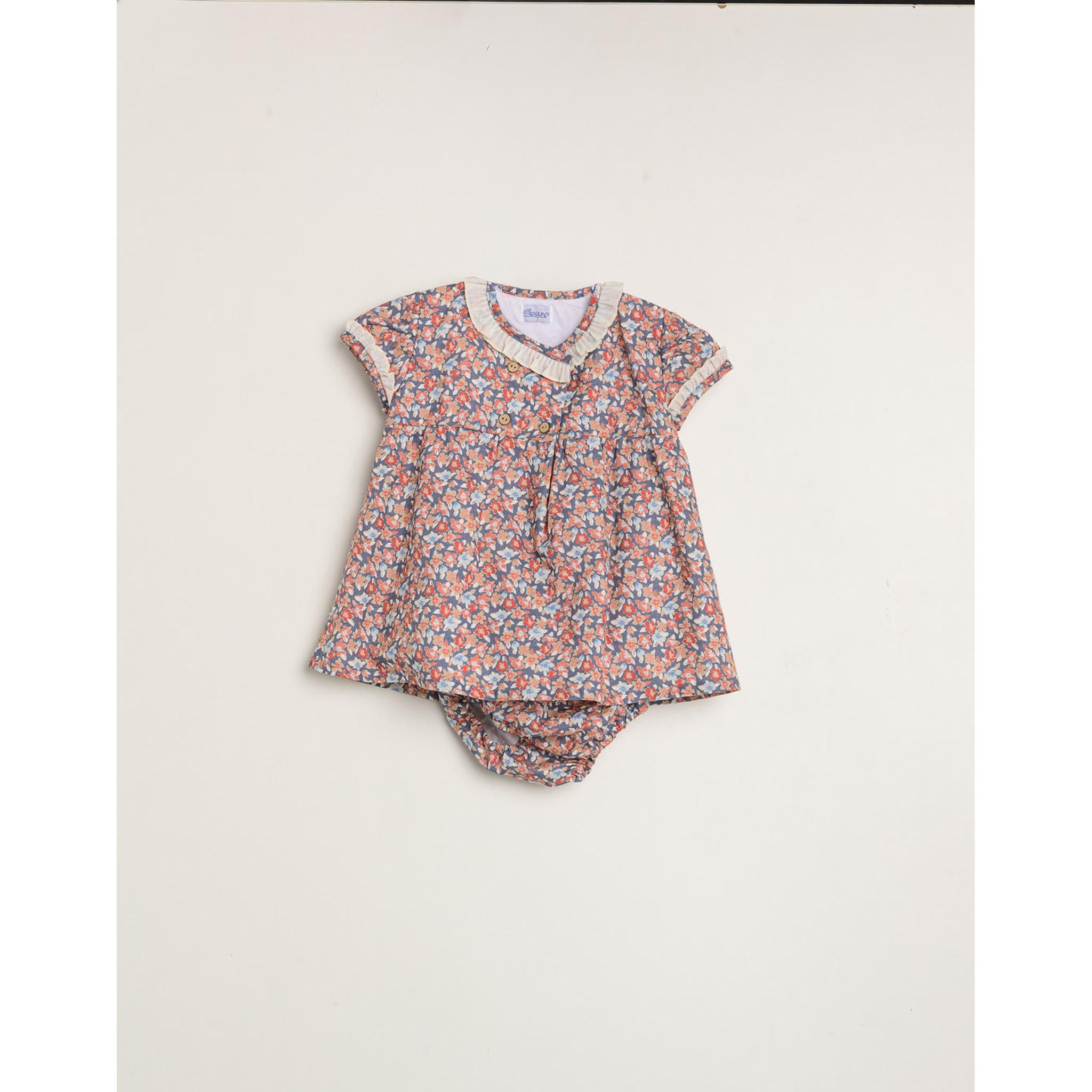 Vestido Marino Cuello Cruzado