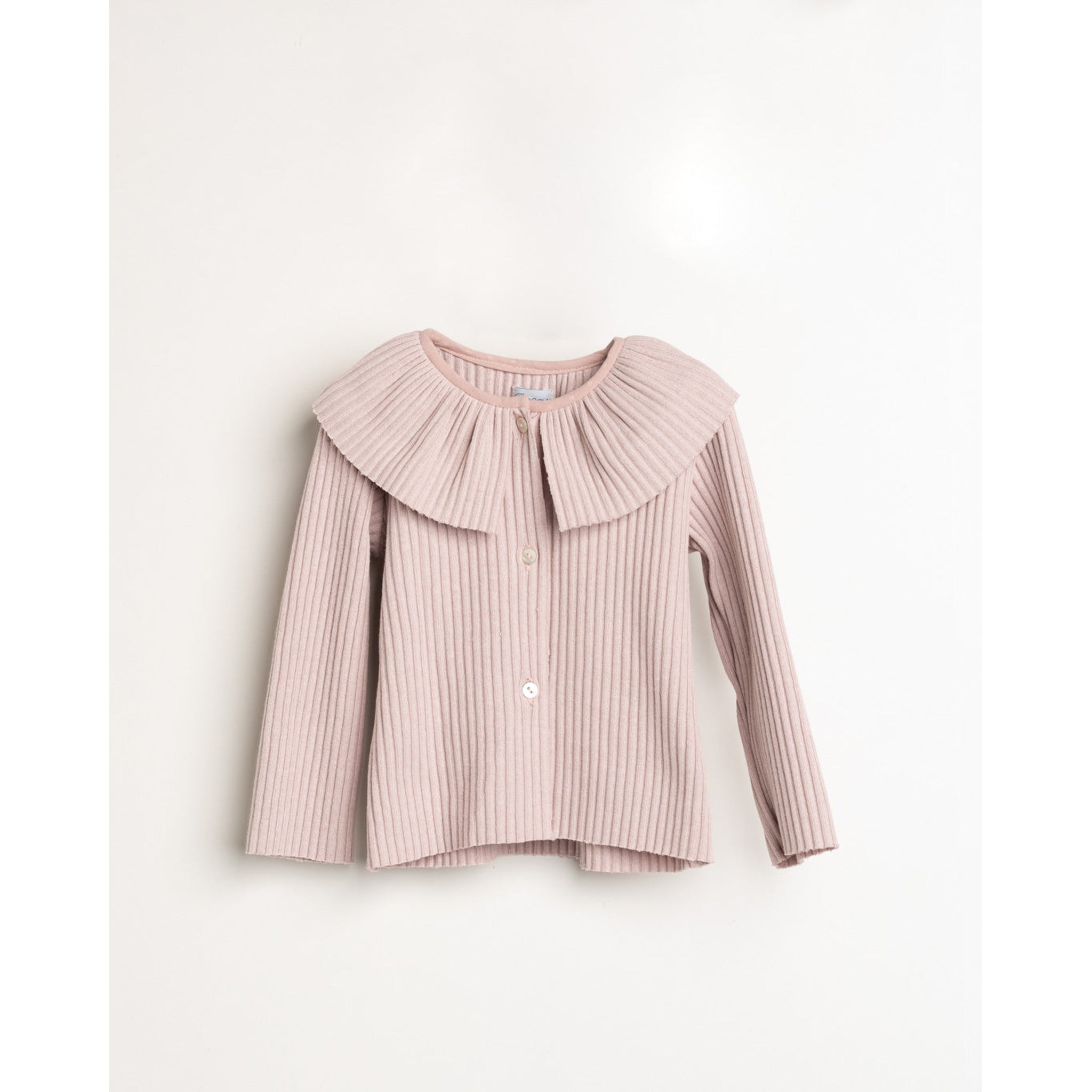Pink Ribbed Cardigan