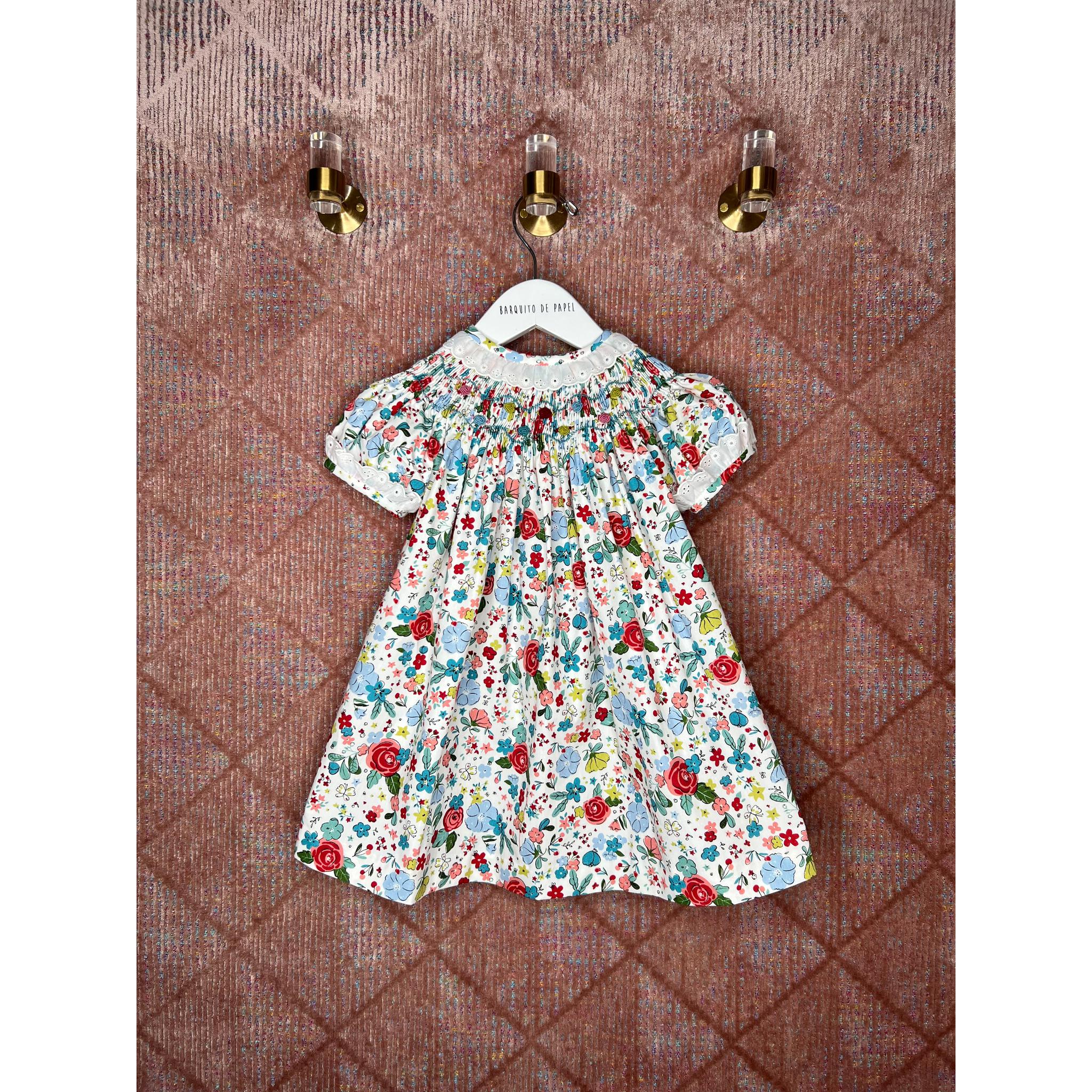 Punto Fresa Smocked Dress
