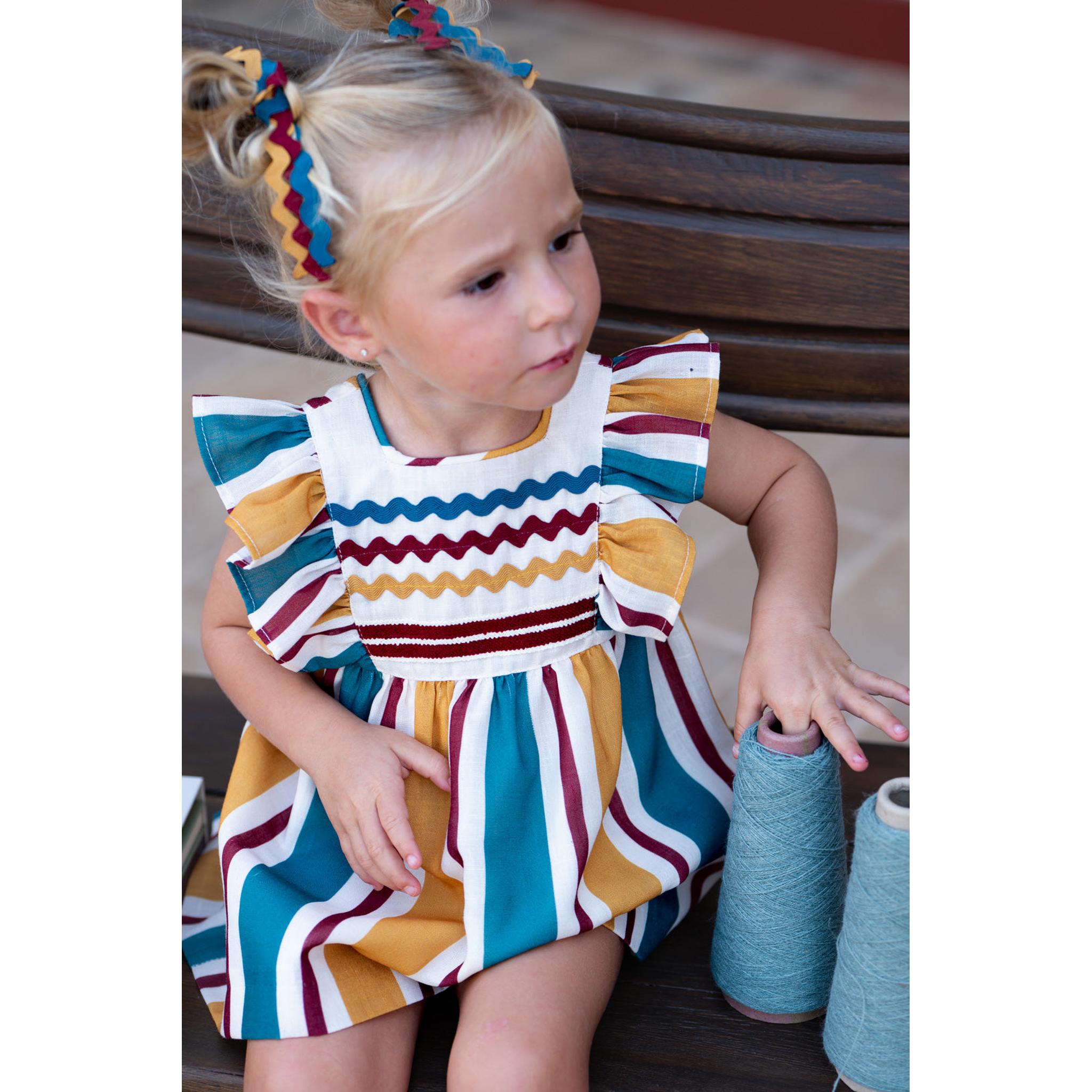 Vestido Raya Tricolor Bebe