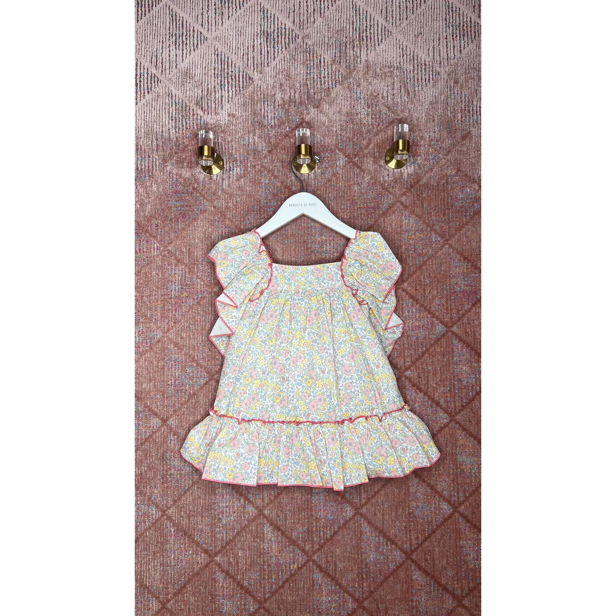 Flor Rosa Volante Dress