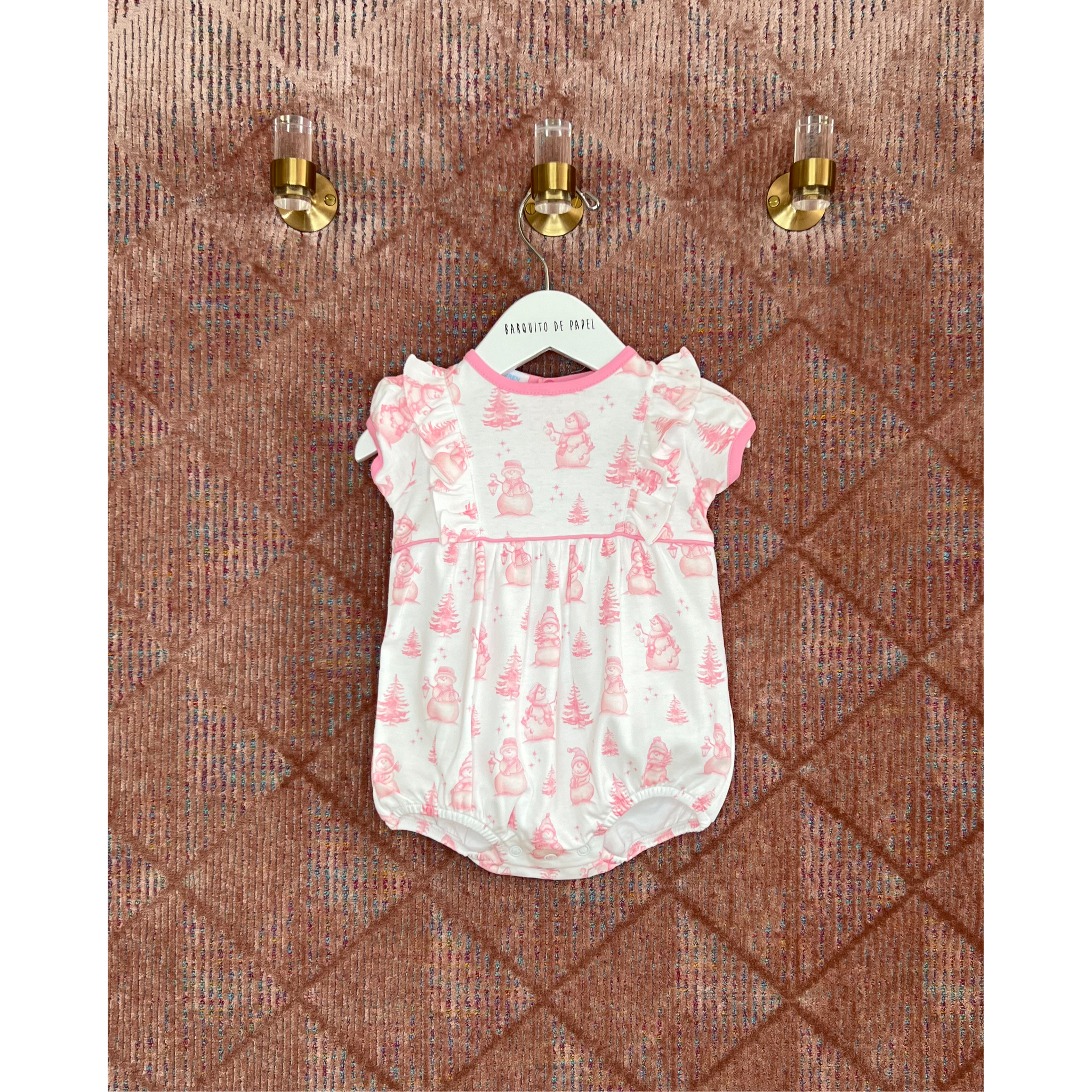 Snowman Pima Bubble - Pink
