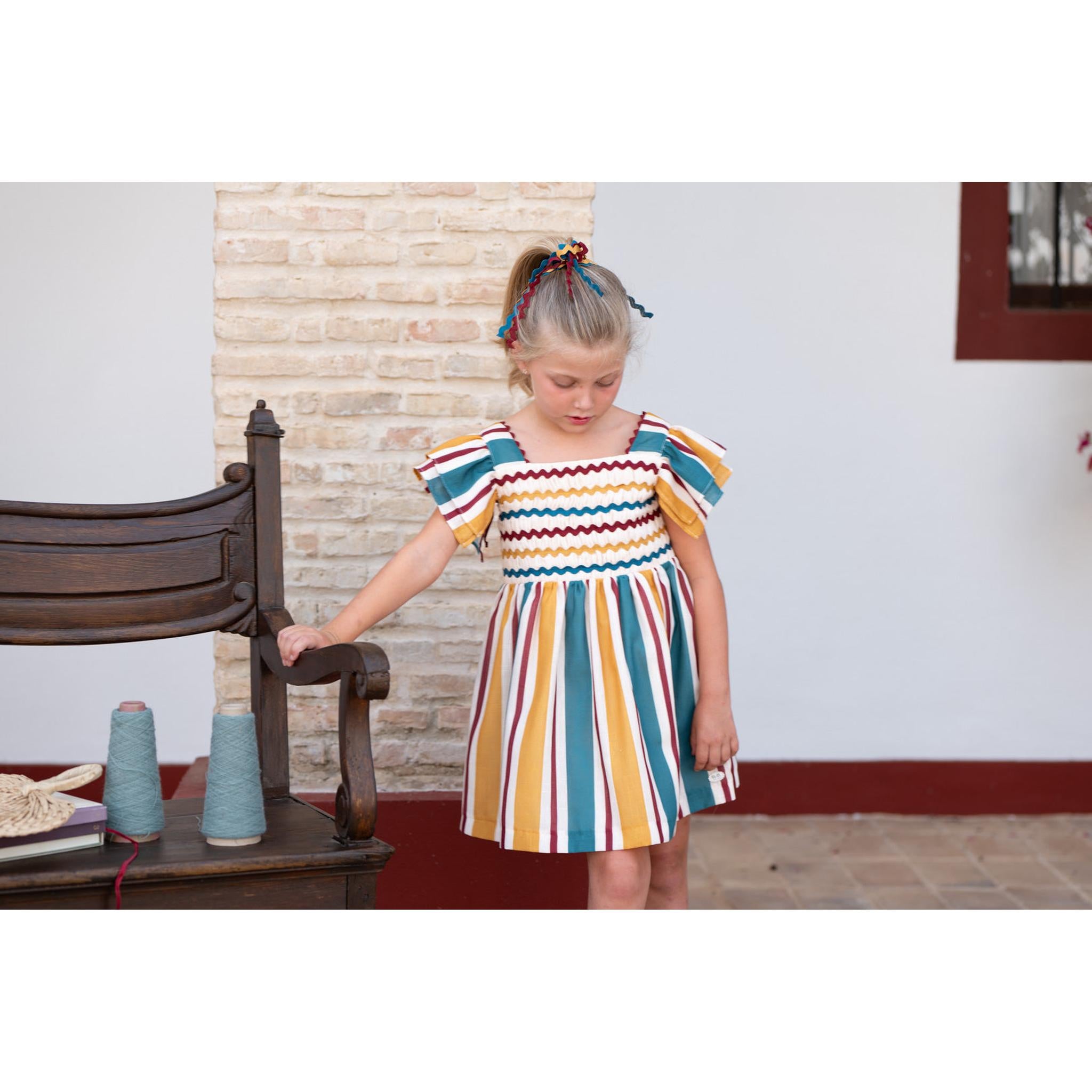 Vestido Rayas Tricolor