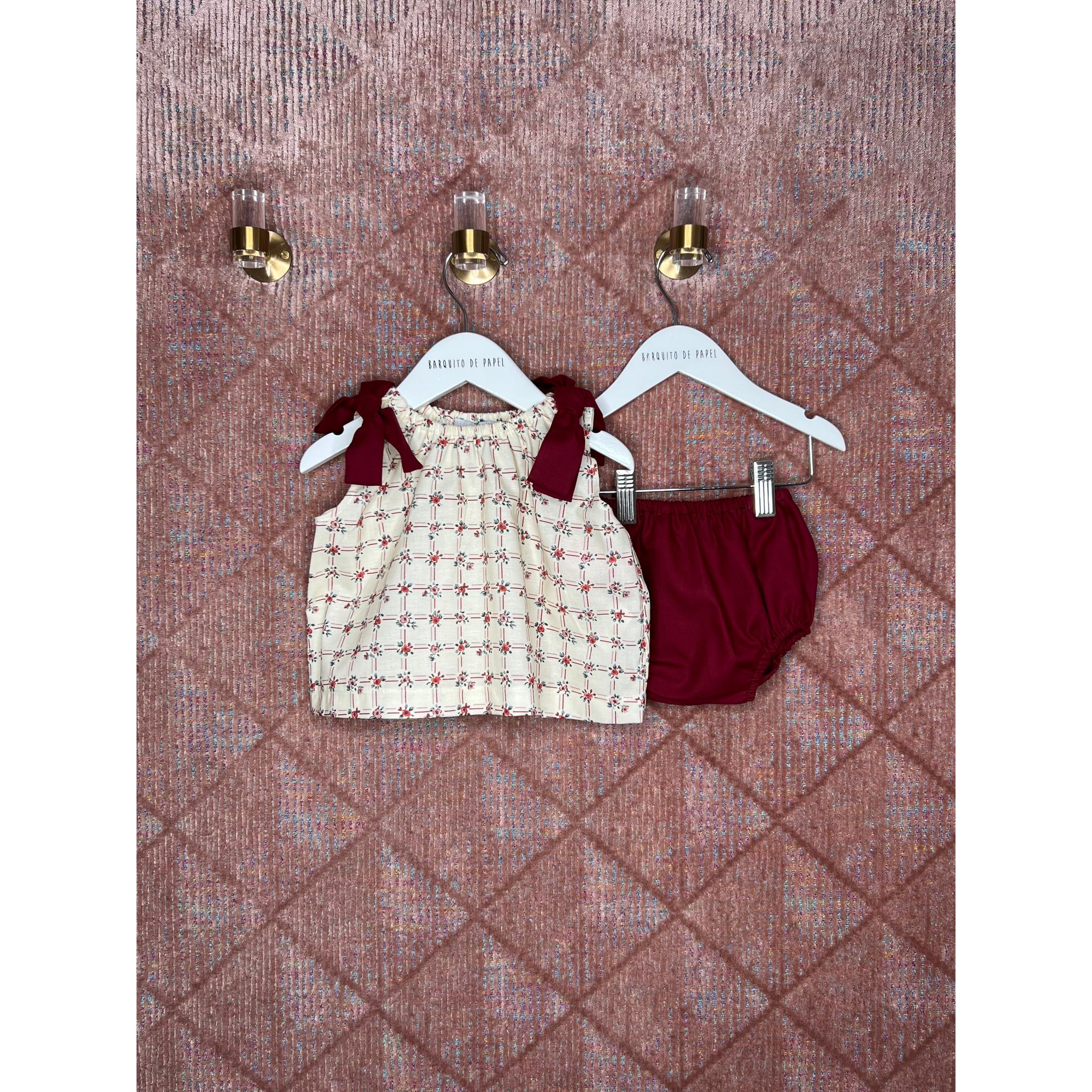 Conjunto Bebe Burgundy
