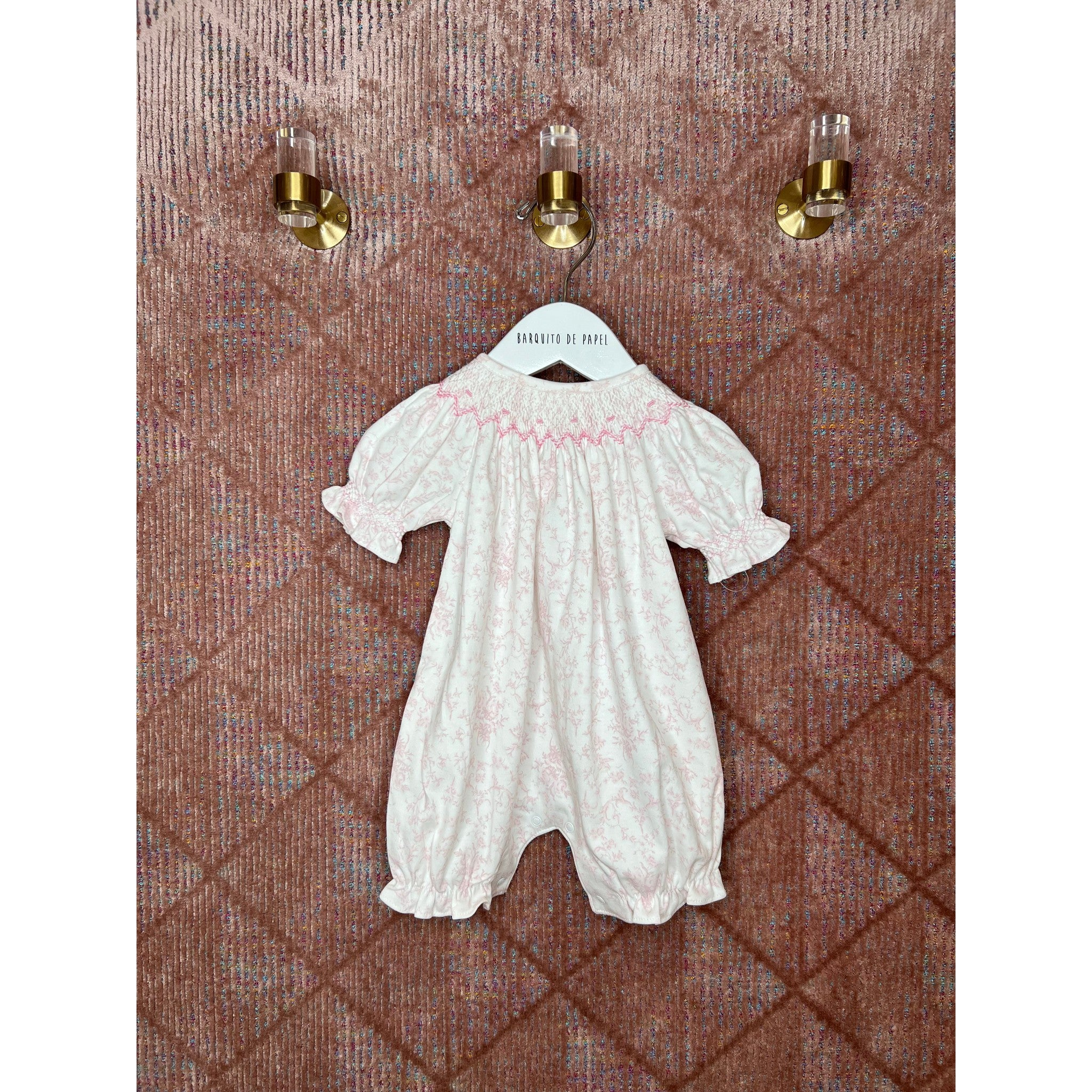 Penelope Pink Pima Smocked Romper