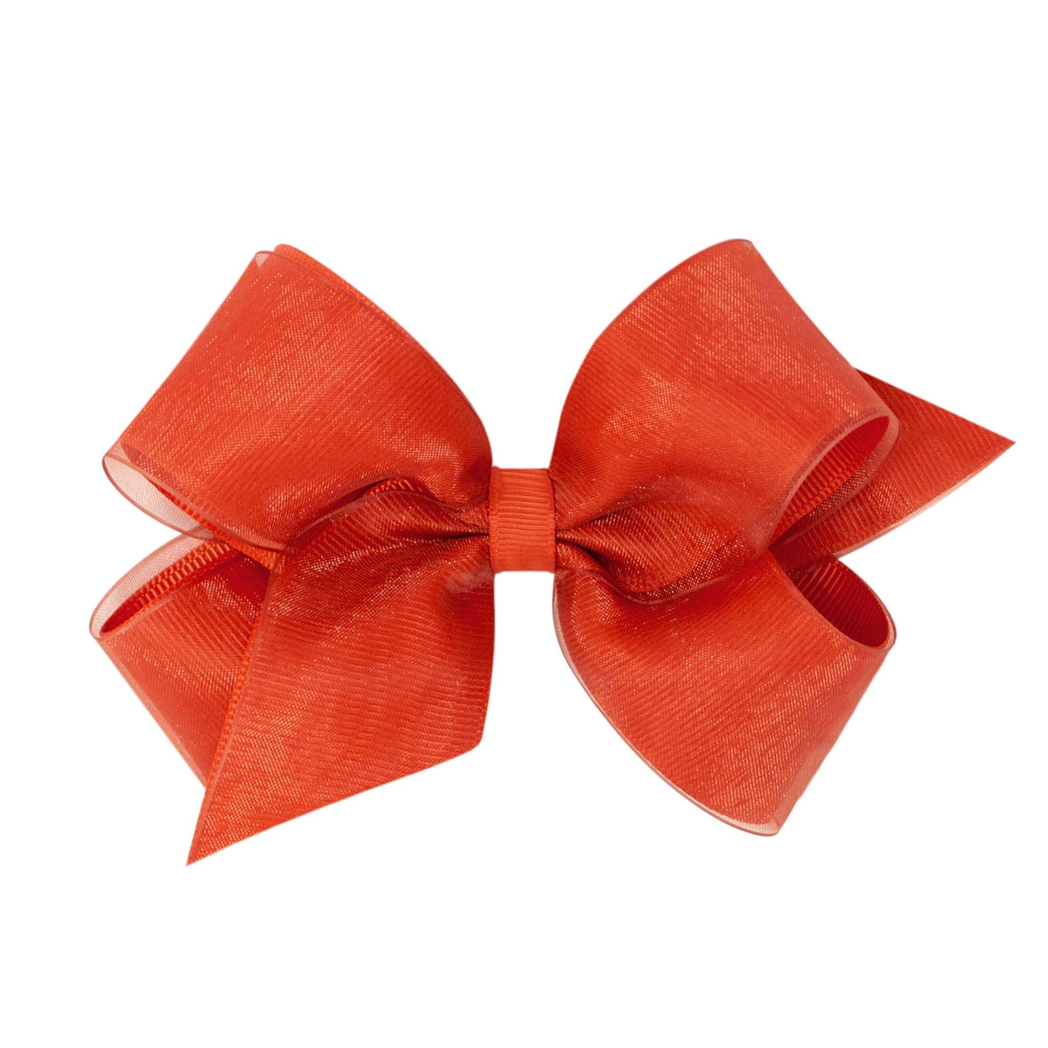 Medium Organza Overlay Girls Hair Bow