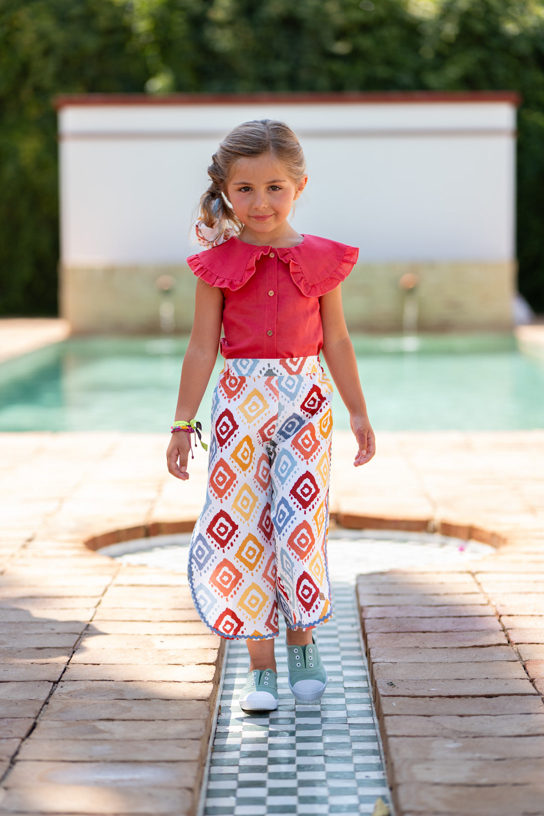 Set Etnico Pantalon Tulip - Blue Top